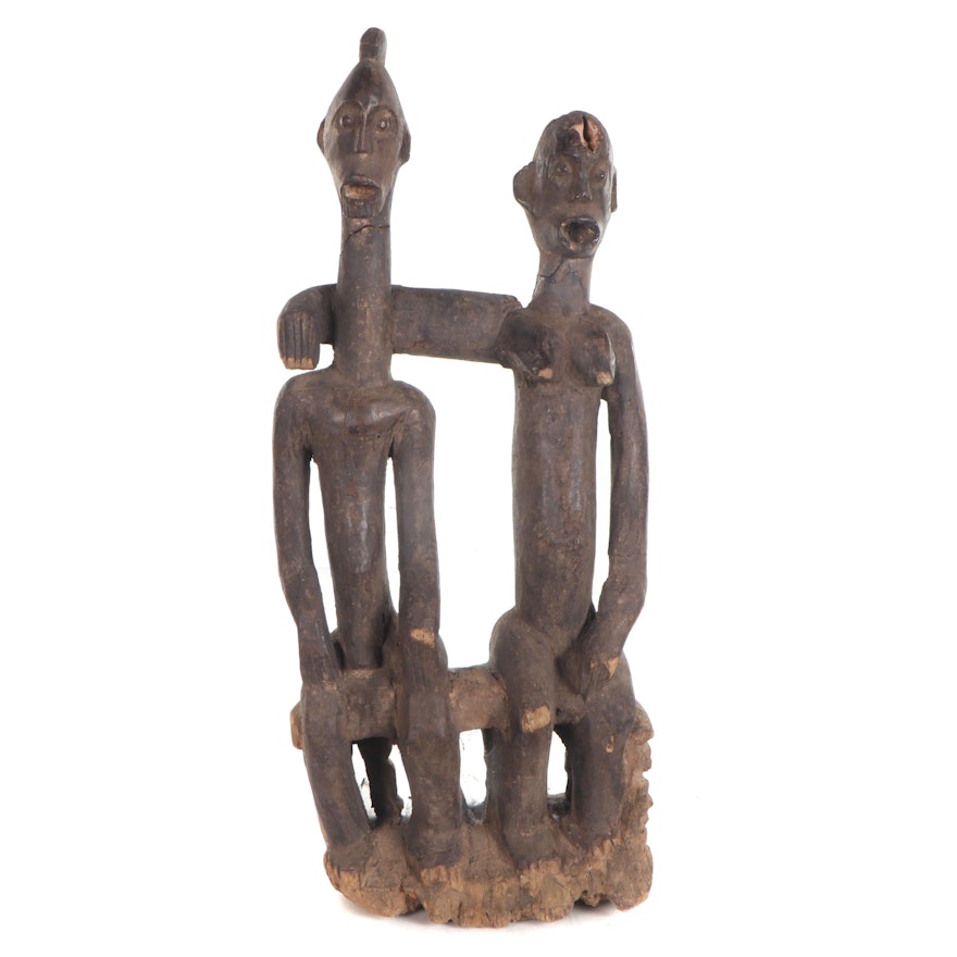 Dogon Style Carving of Seated Couple, Mali