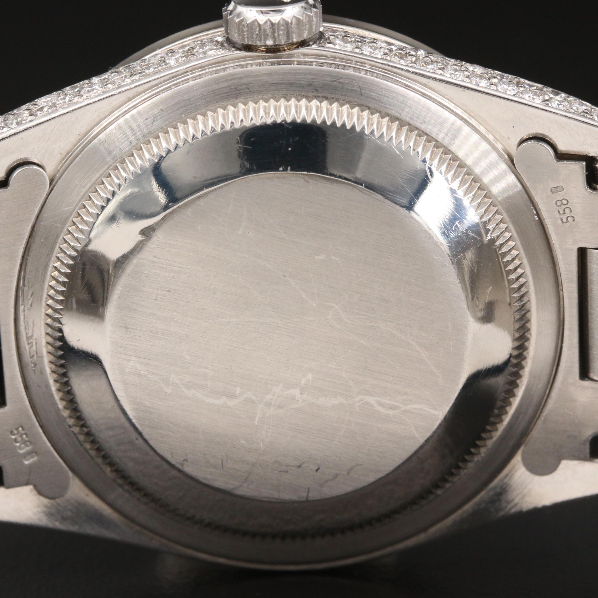 1989 Rolex Datejust 3.65 CTW Diamond Watch with Zebra Dial