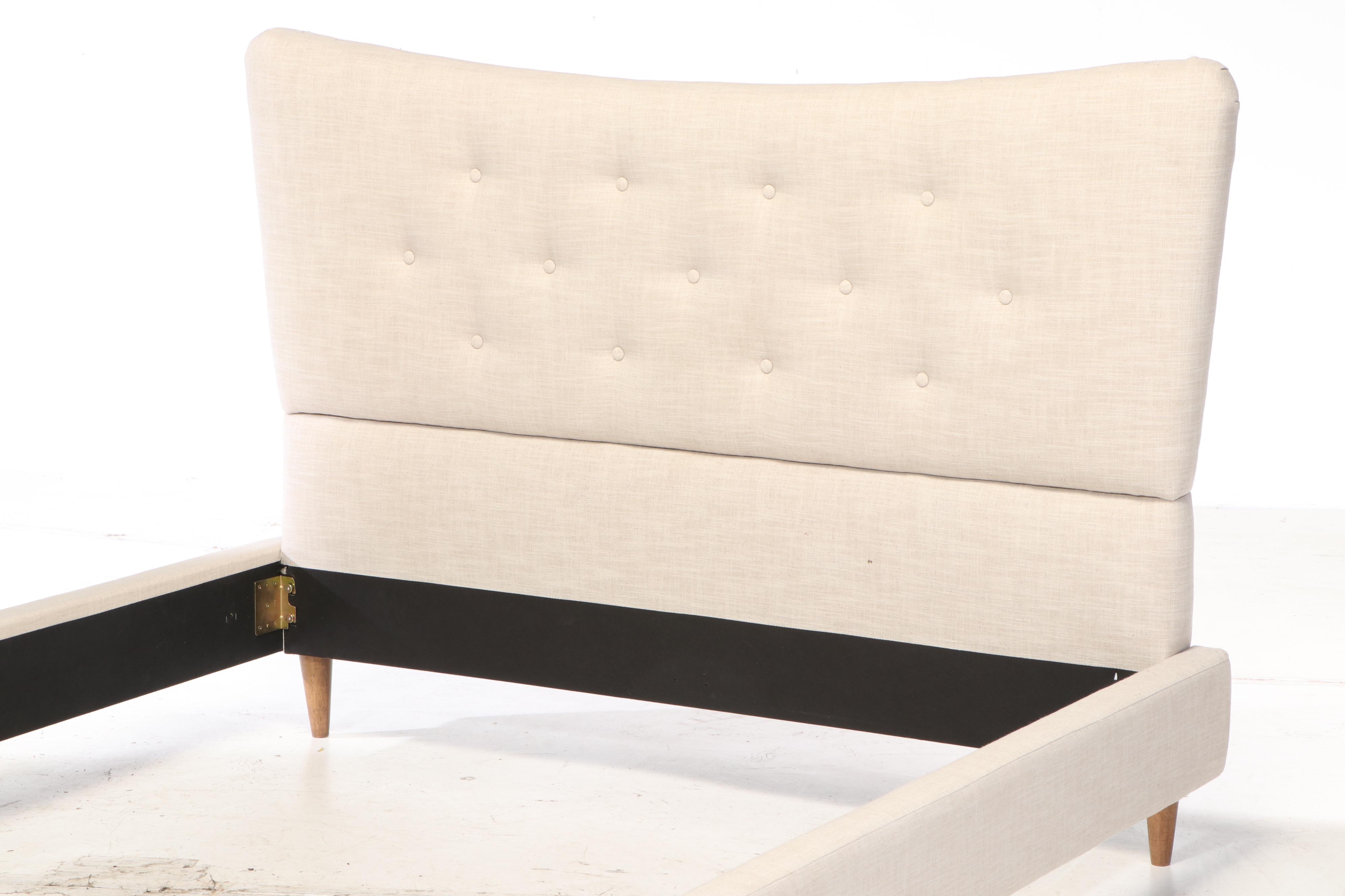 Contemporary Upholstered Queen Sized Bed Frame