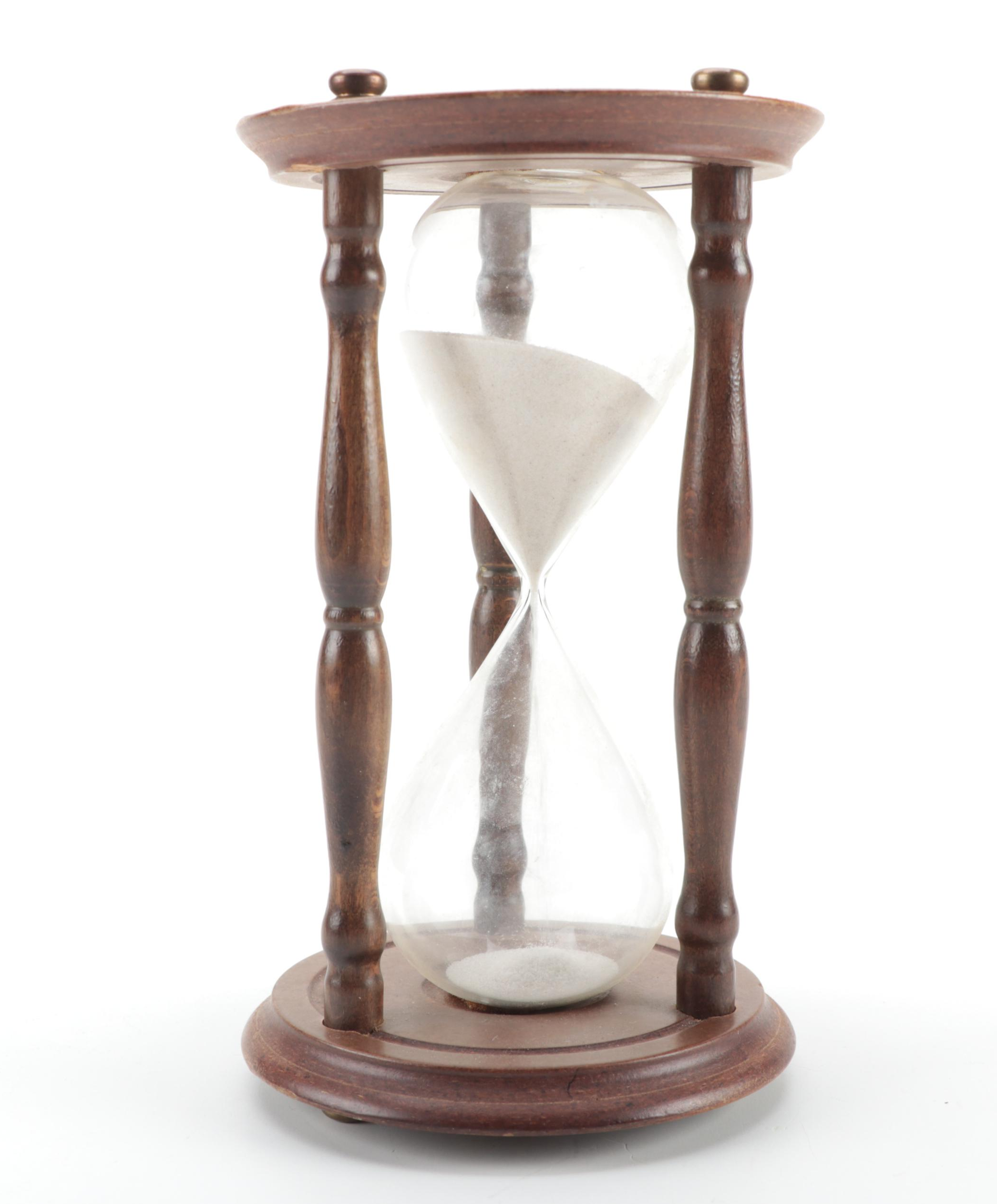 Floating Shelf with Drawers, Zodiac Hourglass, and Other Office Accessories