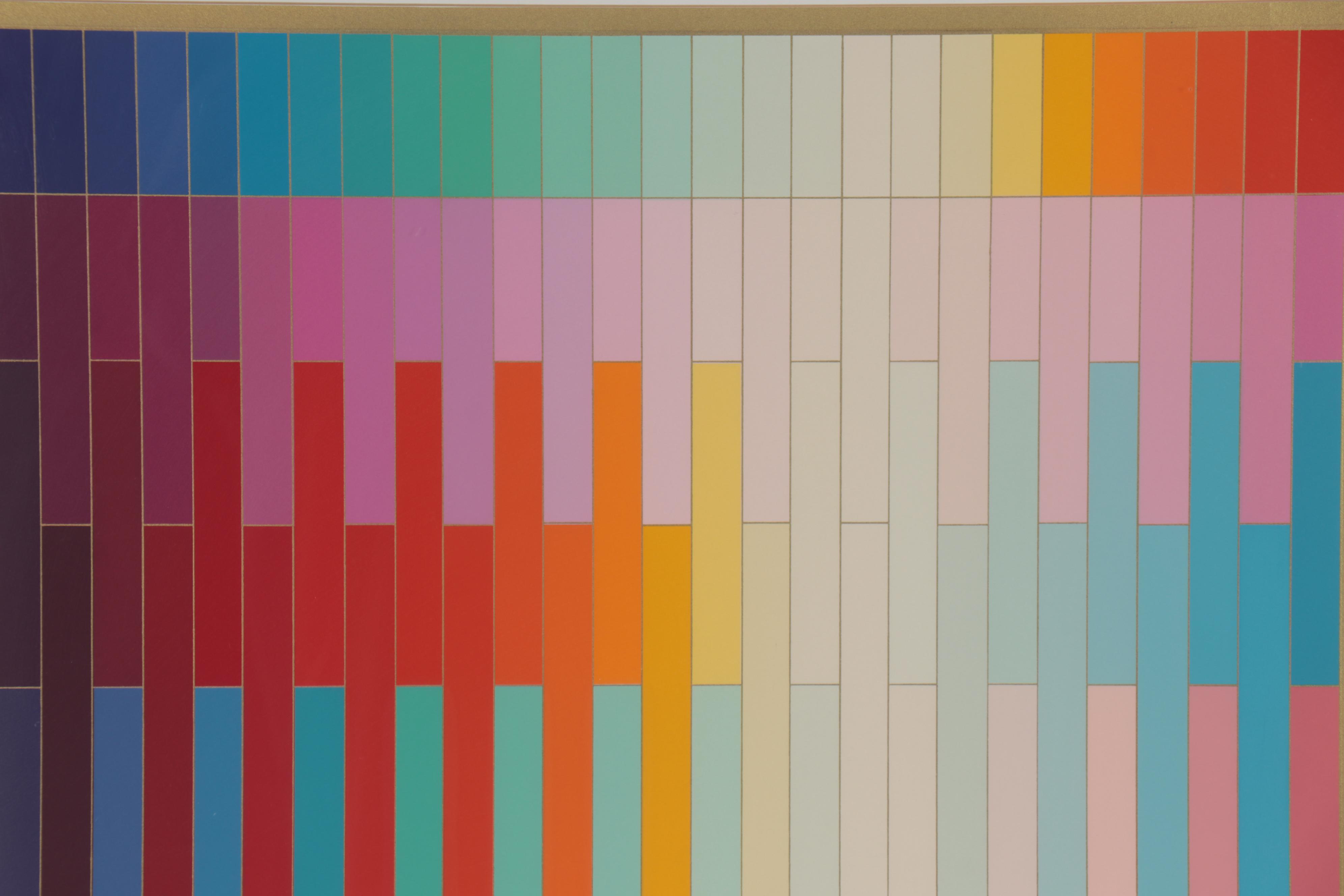 Yaacov Agam Abstract Serigraph "Magic Rainbow"