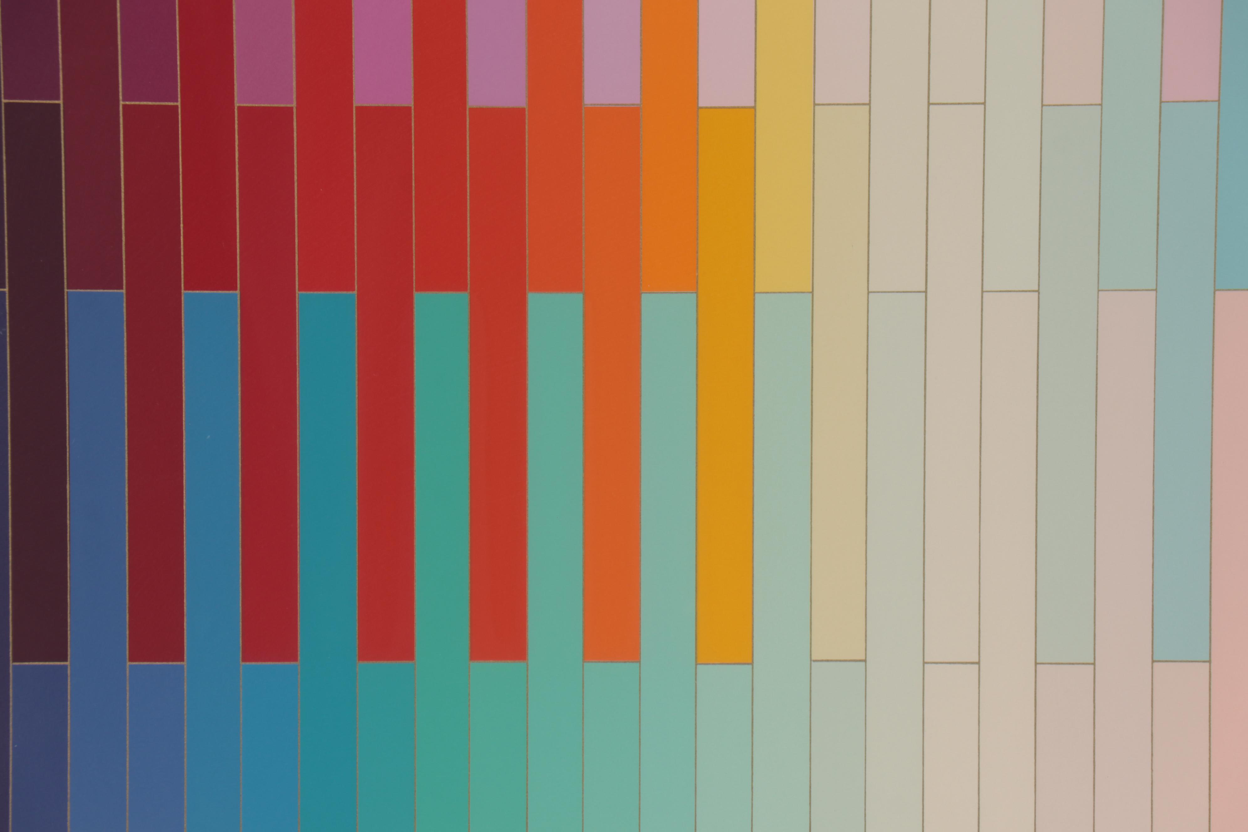 Yaacov Agam Abstract Serigraph "Magic Rainbow"