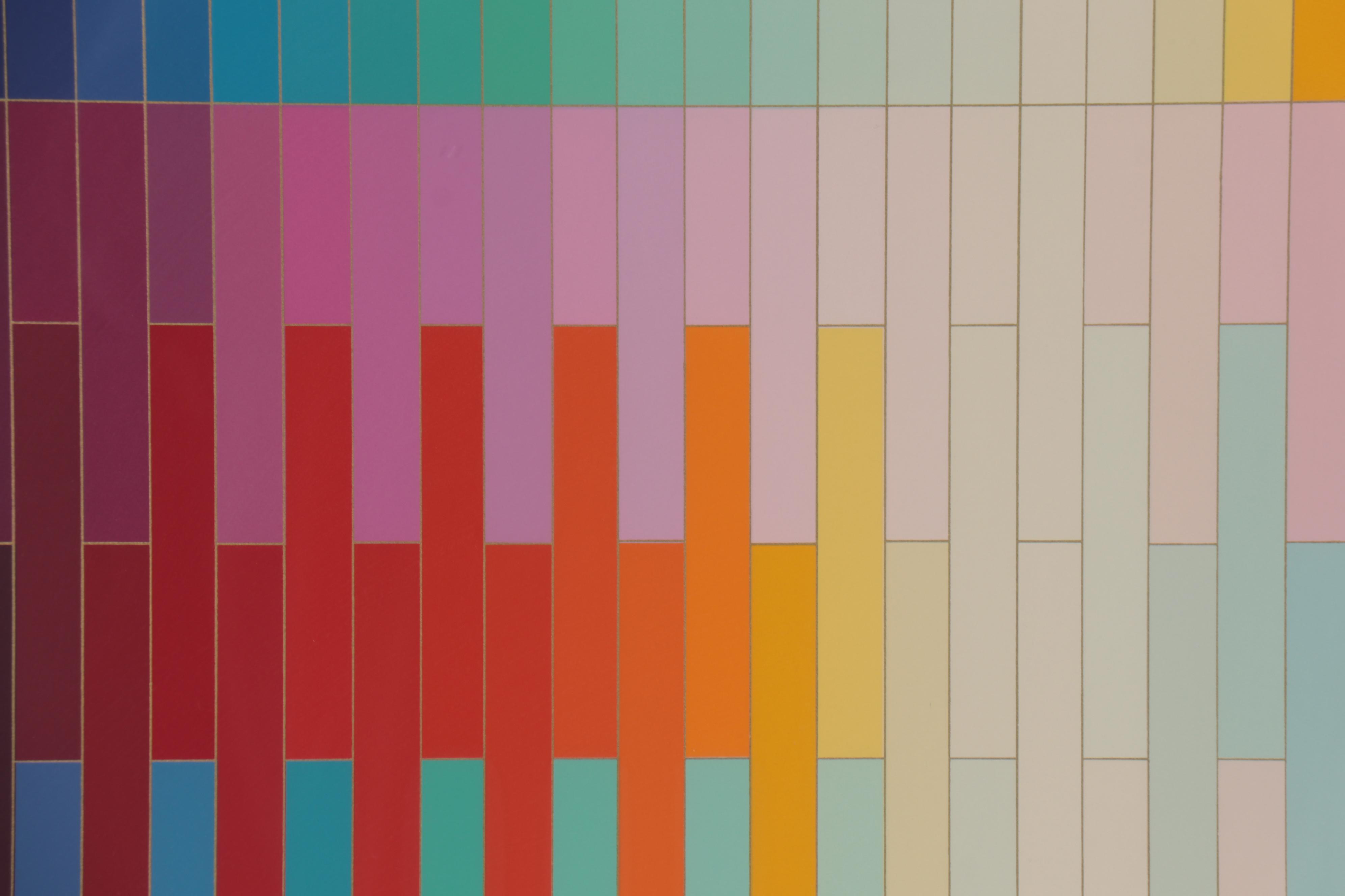 Yaacov Agam Abstract Serigraph "Magic Rainbow"