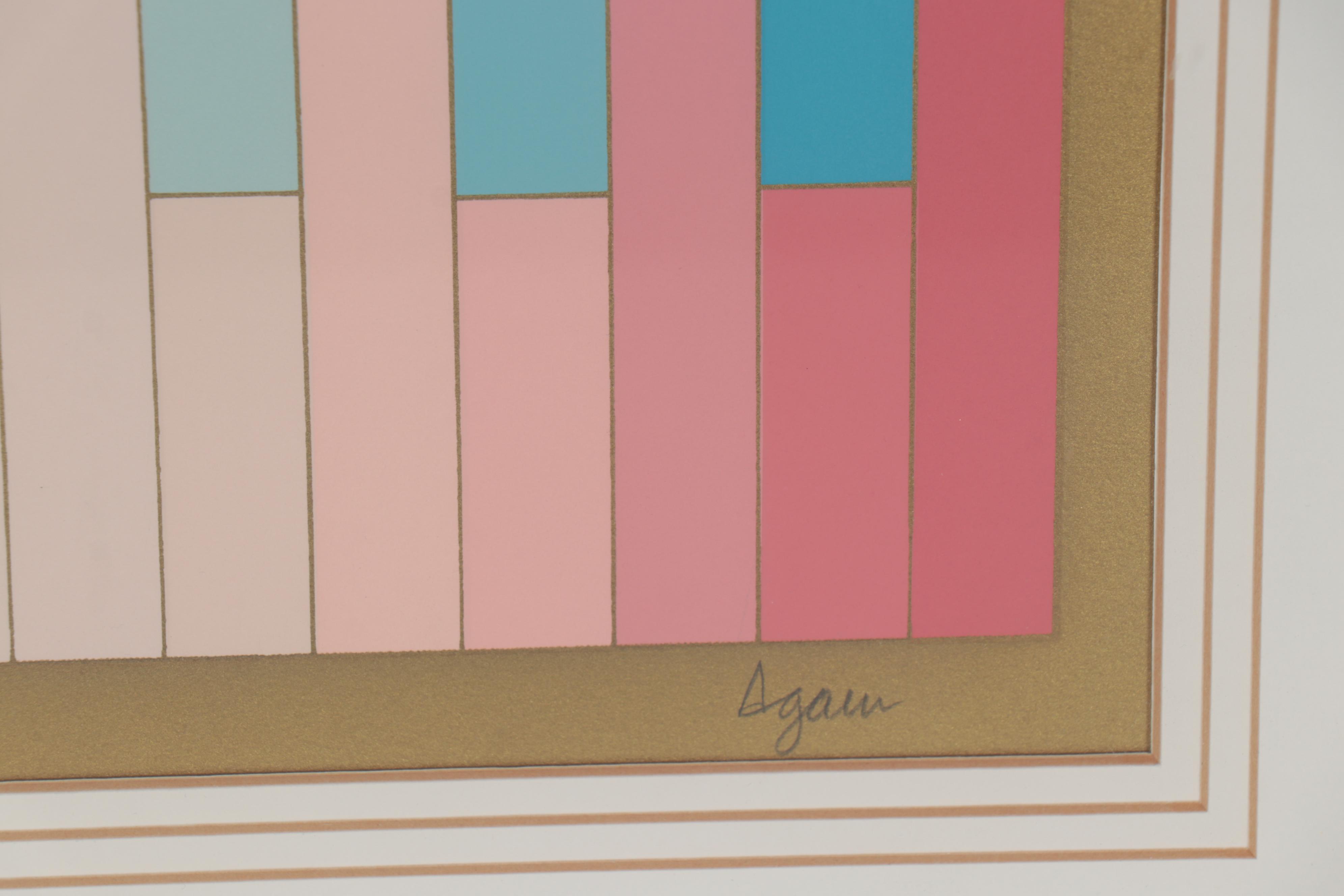 Yaacov Agam Abstract Serigraph "Magic Rainbow"