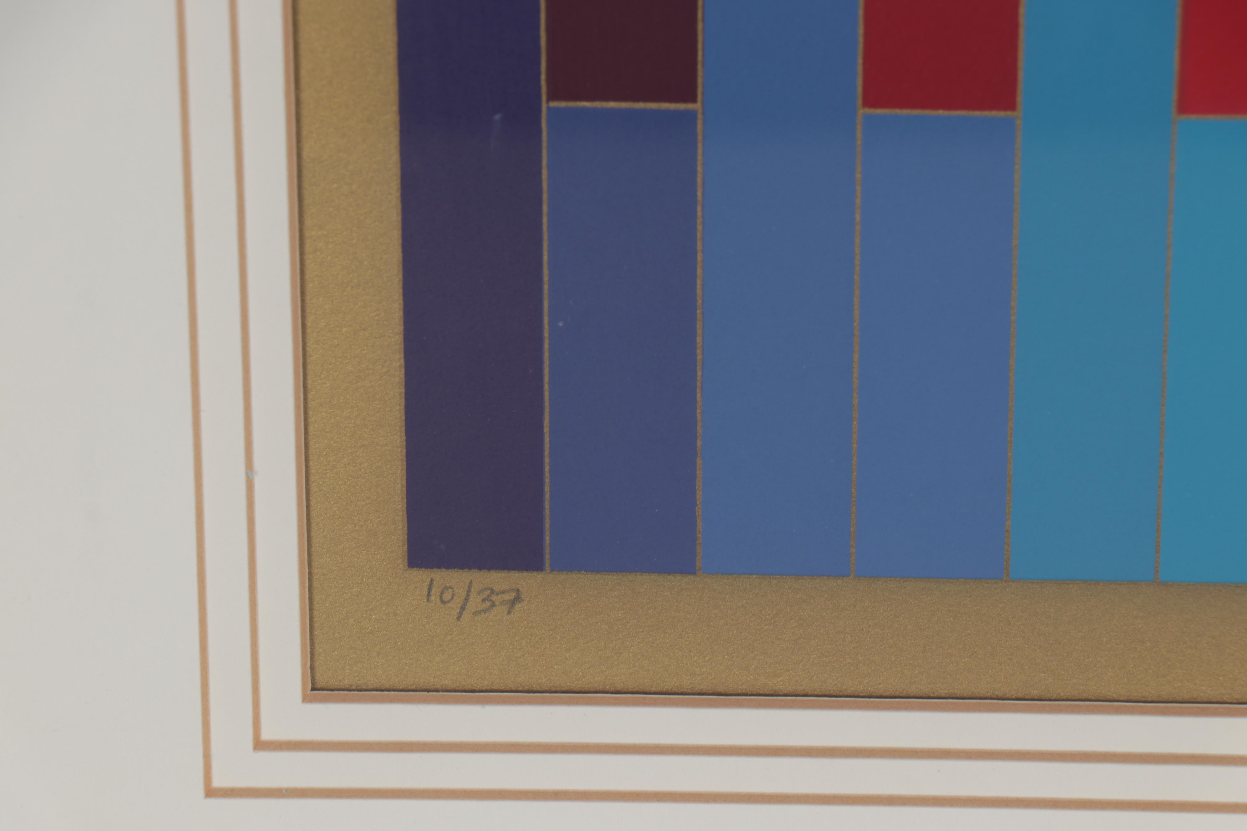 Yaacov Agam Abstract Serigraph "Magic Rainbow"