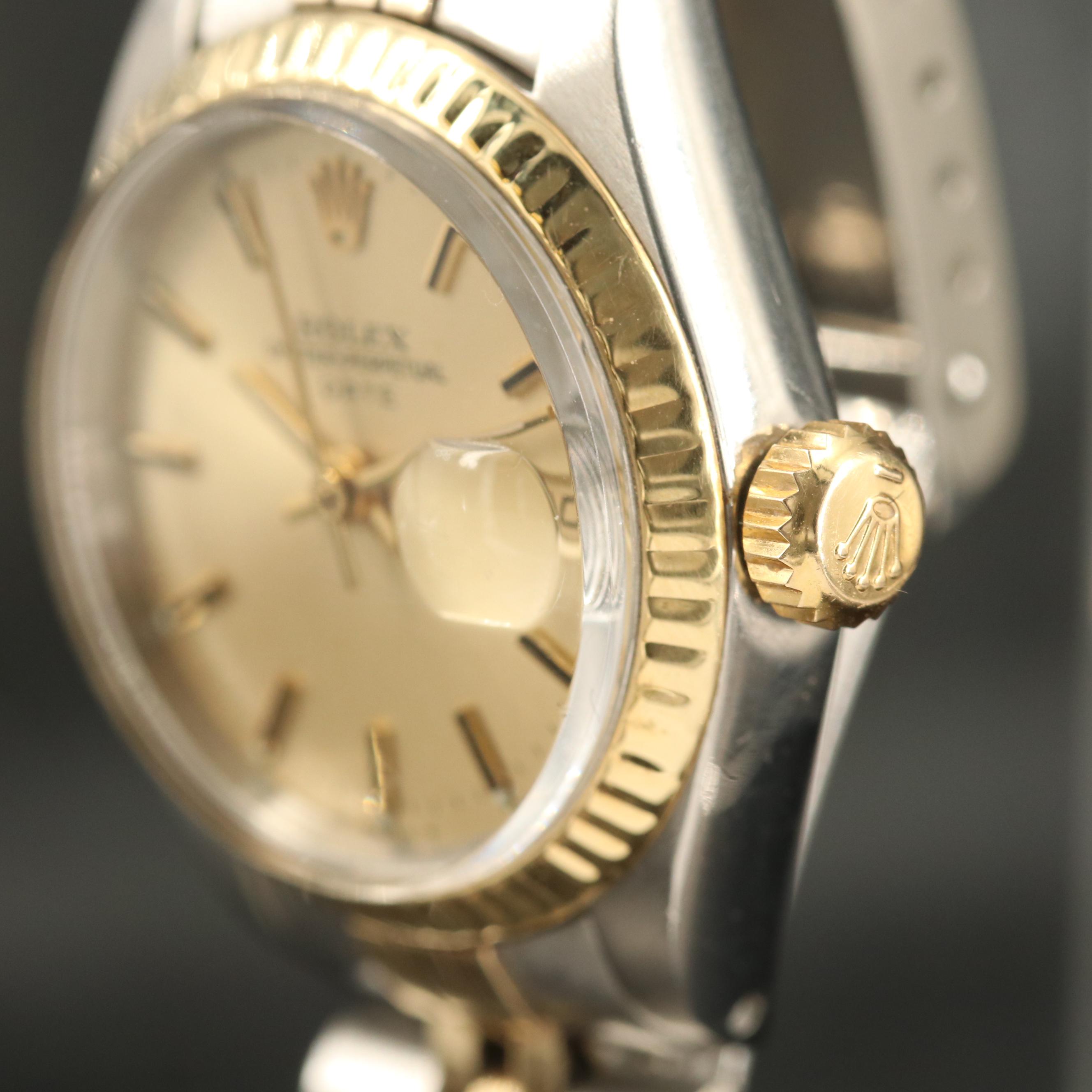 1972 Rolex Date 18K Gold and Stainless Steel Automatic Watch