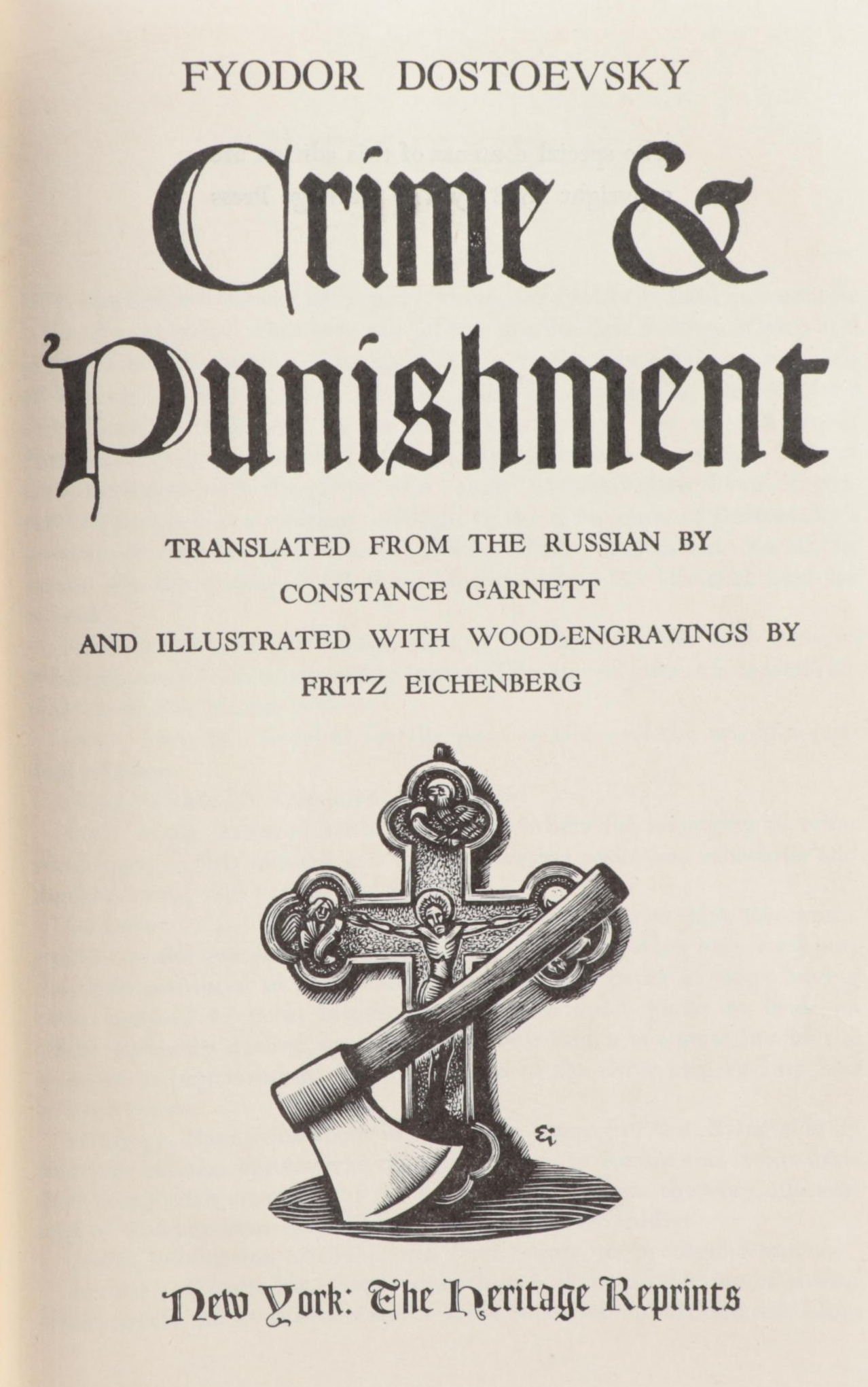 Fritz Eichenberg Illustrated "Crime and Punishment" by Fyodor Dostoevsky, 1938