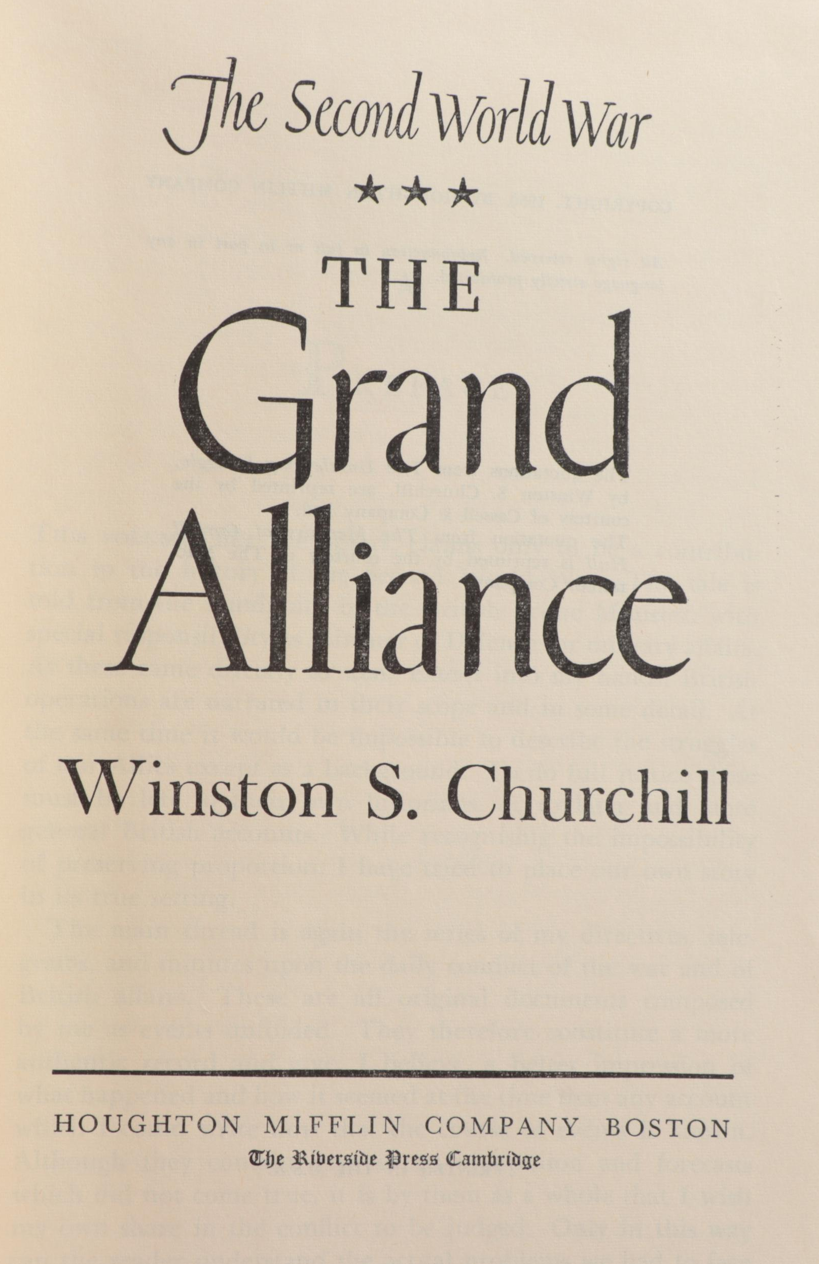 Complete "The Second World War" Six-Volume Set by Winston Churchill