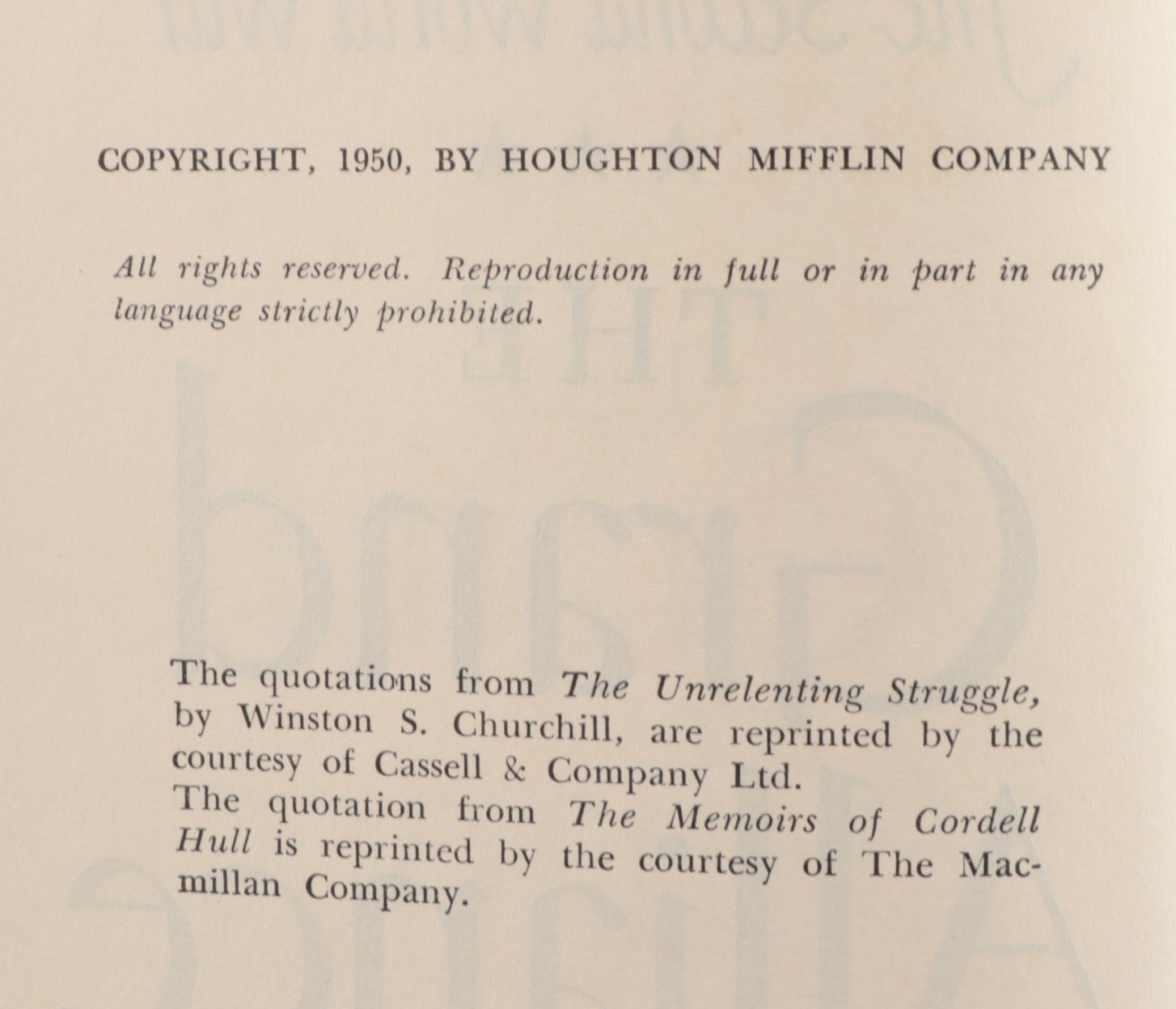 Complete "The Second World War" Six-Volume Set by Winston Churchill