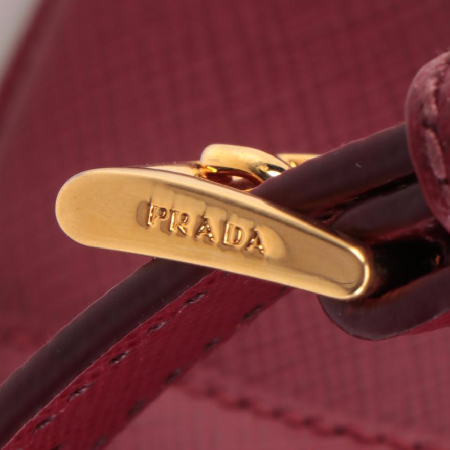 Prada Gardener's Two-Way Tote in Cerise Saffiano Leather