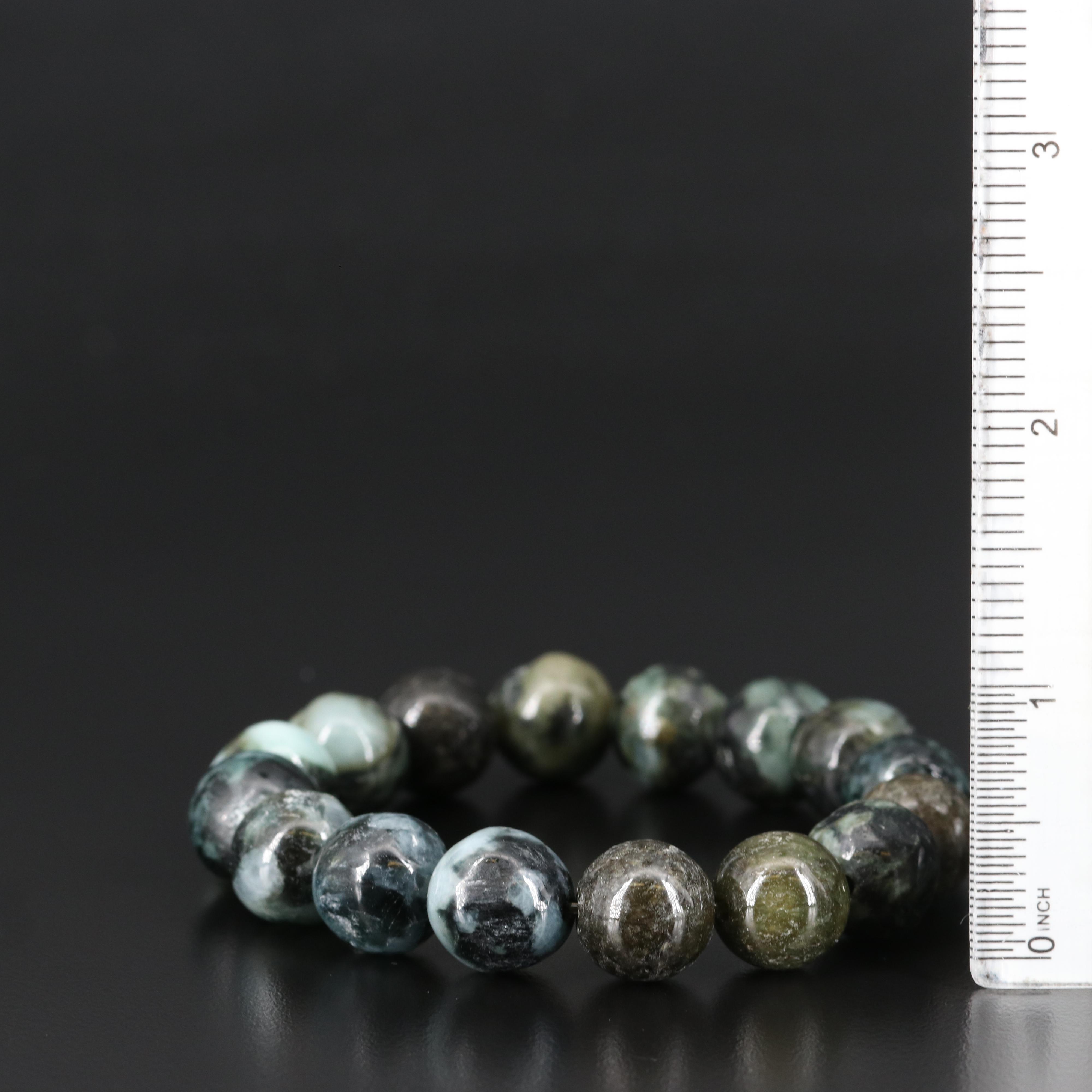 Jadeite Beaded Expandable Bracelet