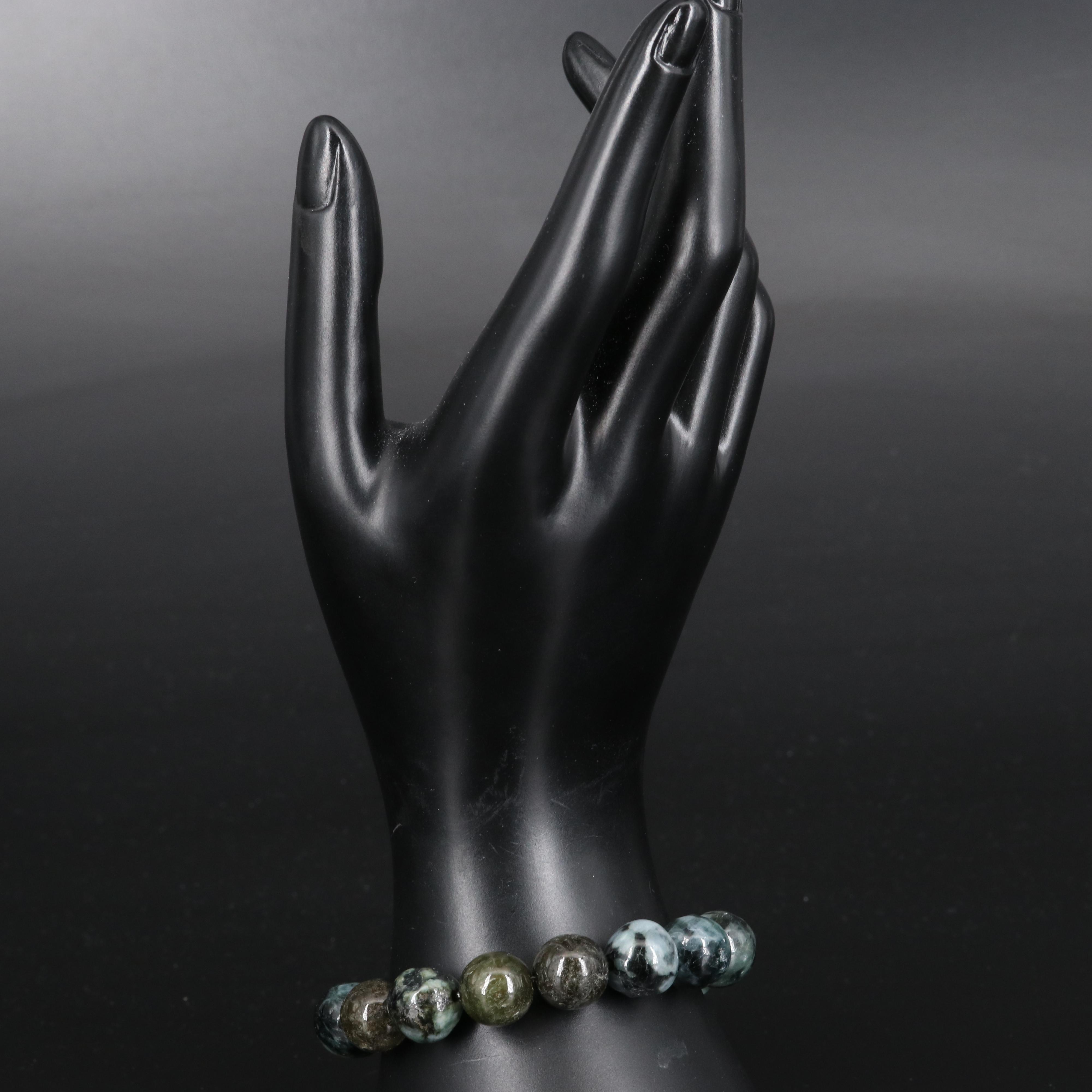 Jadeite Beaded Expandable Bracelet