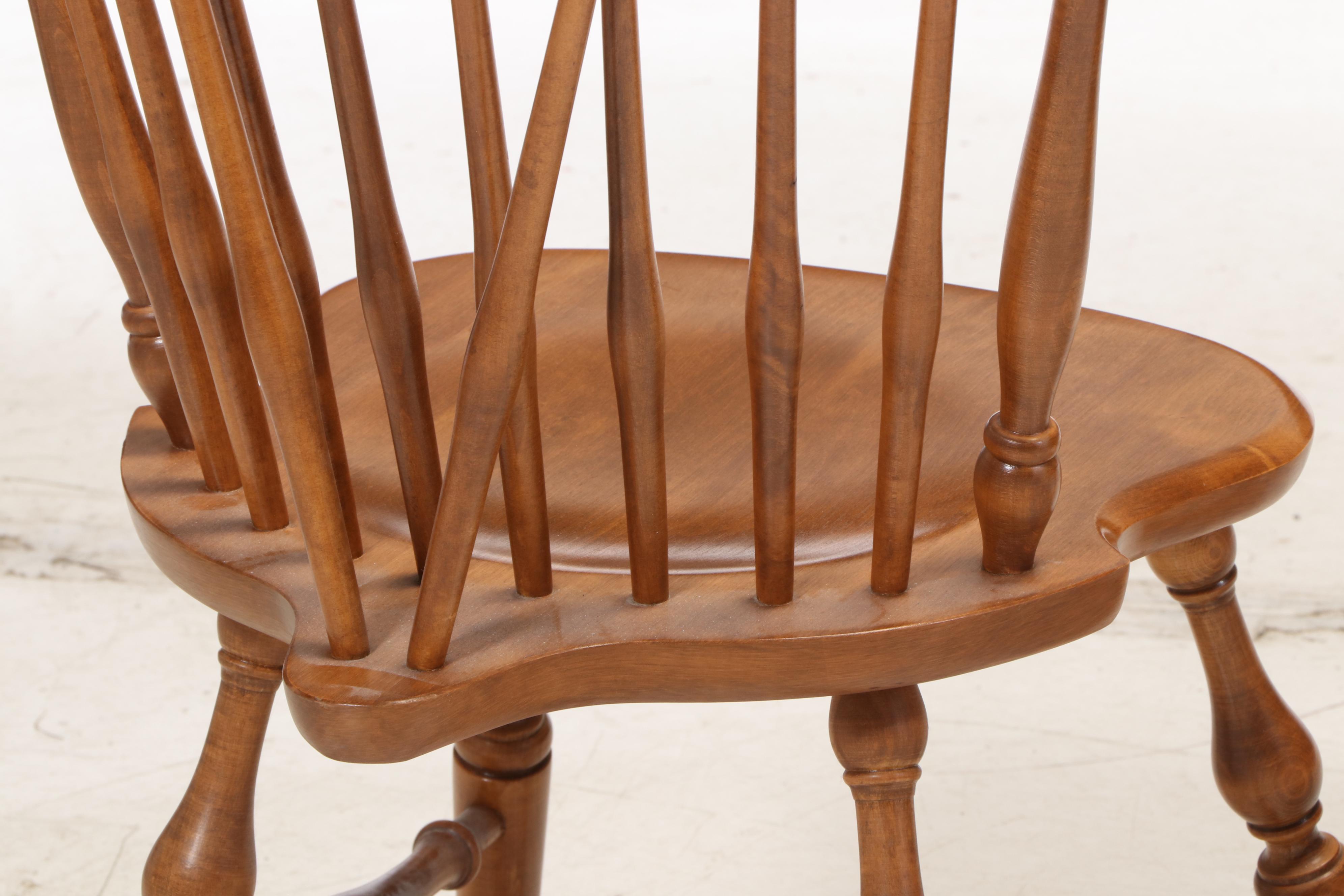 Seven-Piece Ethan Allen Maple Dining Set, Late 20th Century