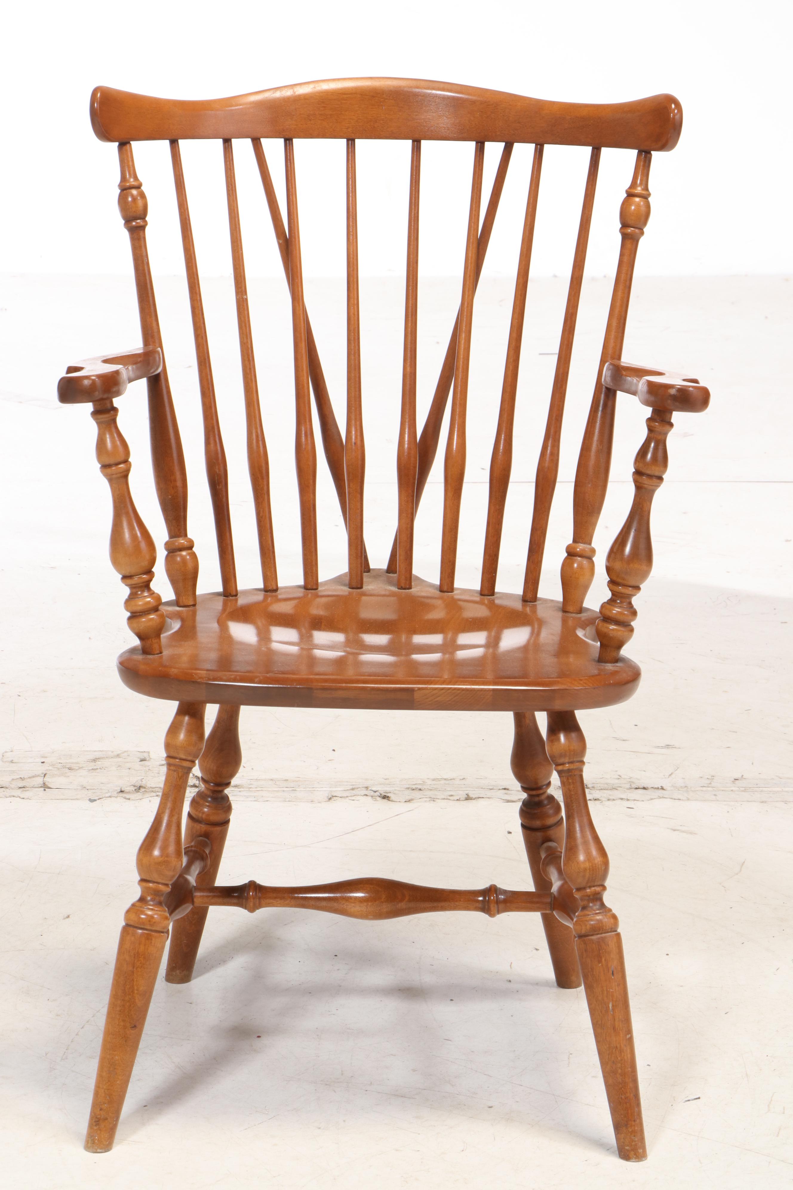 Seven-Piece Ethan Allen Maple Dining Set, Late 20th Century