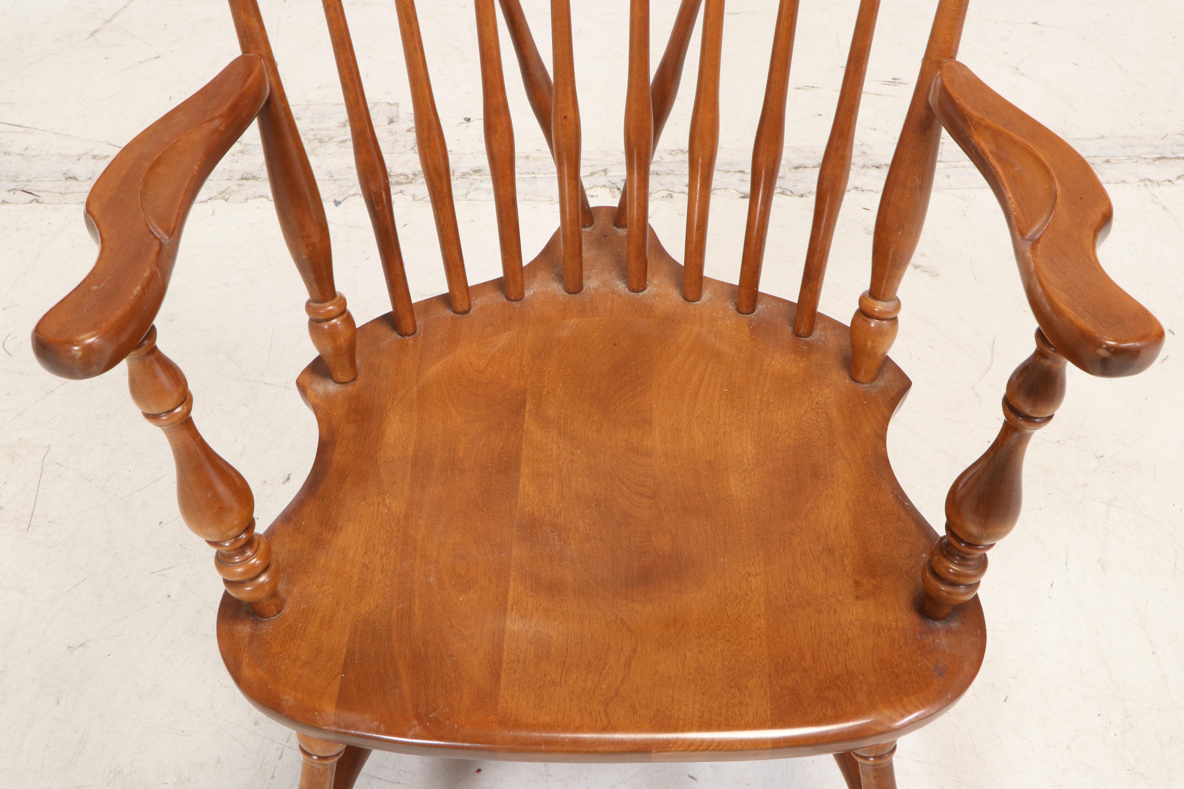 Seven-Piece Ethan Allen Maple Dining Set, Late 20th Century