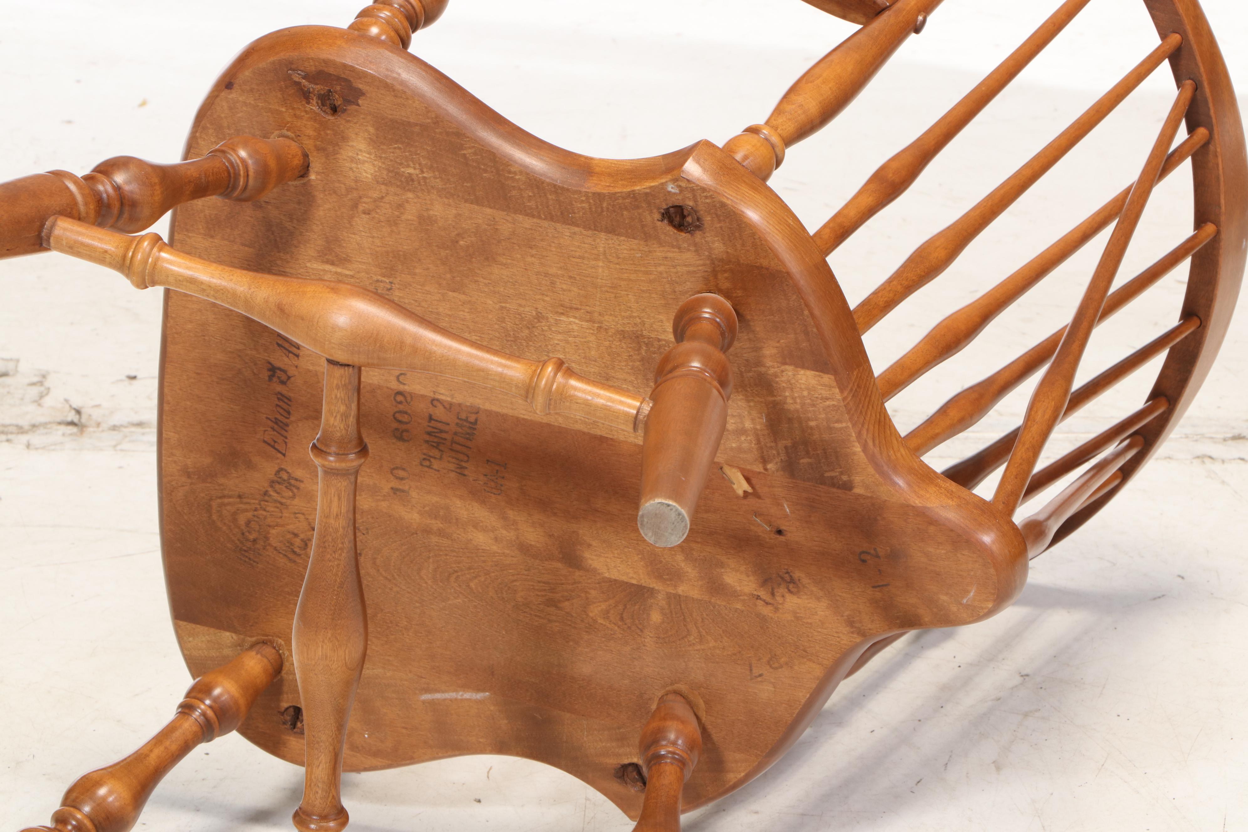 Seven-Piece Ethan Allen Maple Dining Set, Late 20th Century