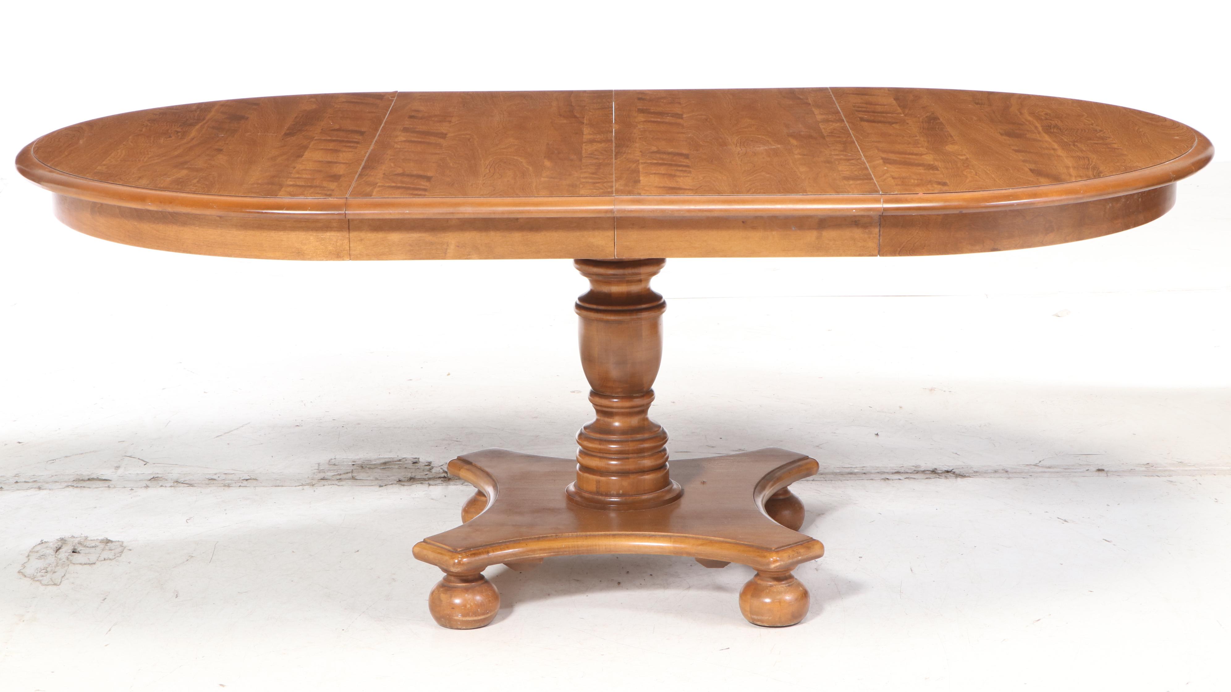 Seven-Piece Ethan Allen Maple Dining Set, Late 20th Century