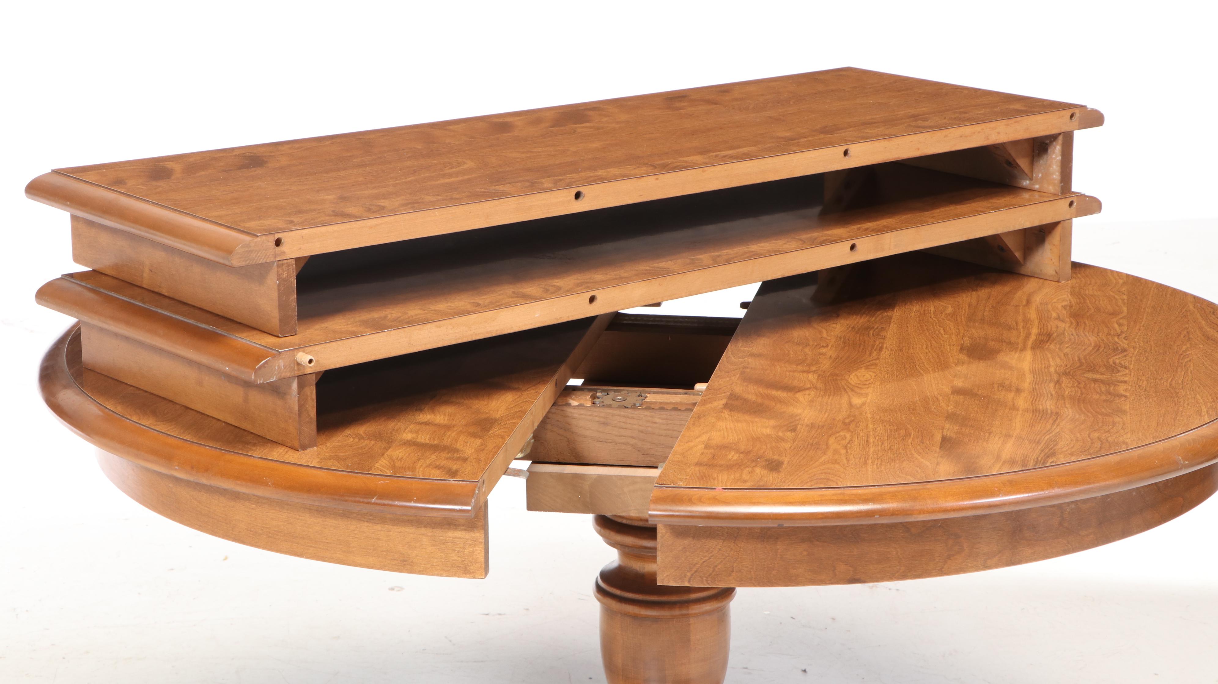 Seven-Piece Ethan Allen Maple Dining Set, Late 20th Century