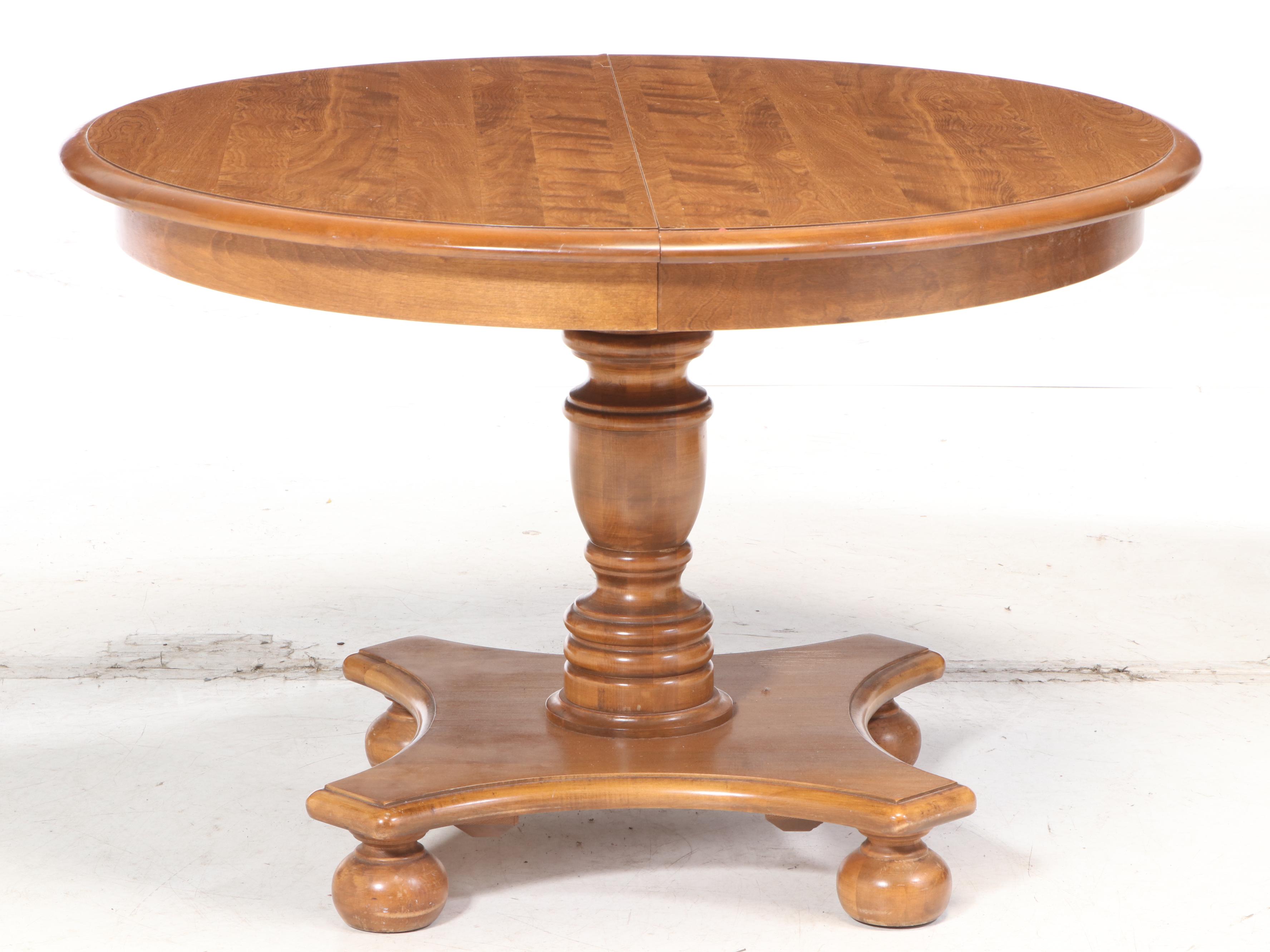 Seven-Piece Ethan Allen Maple Dining Set, Late 20th Century