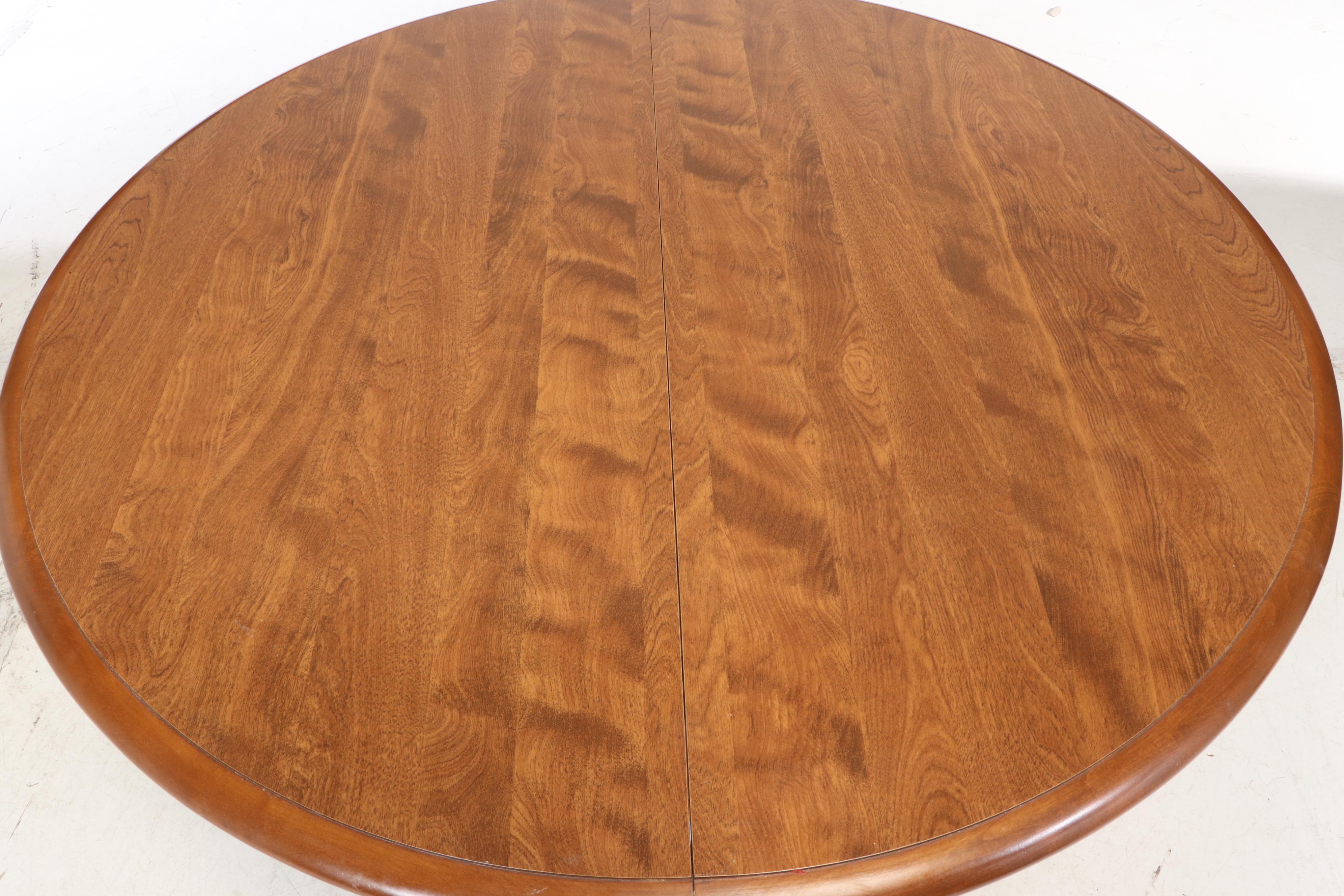 Seven-Piece Ethan Allen Maple Dining Set, Late 20th Century