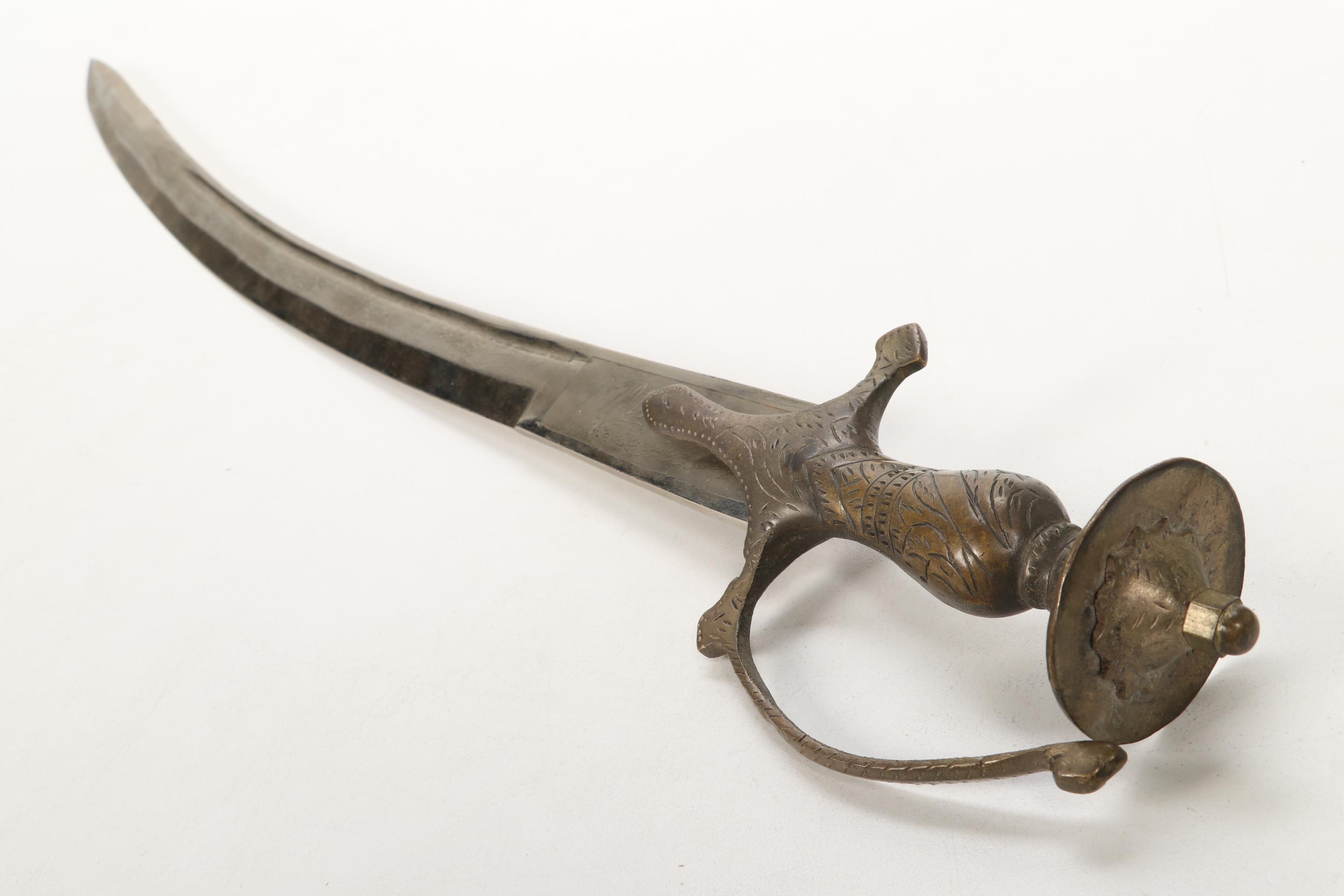 Indian Talwar Swords with Velvet Accented Sheaths