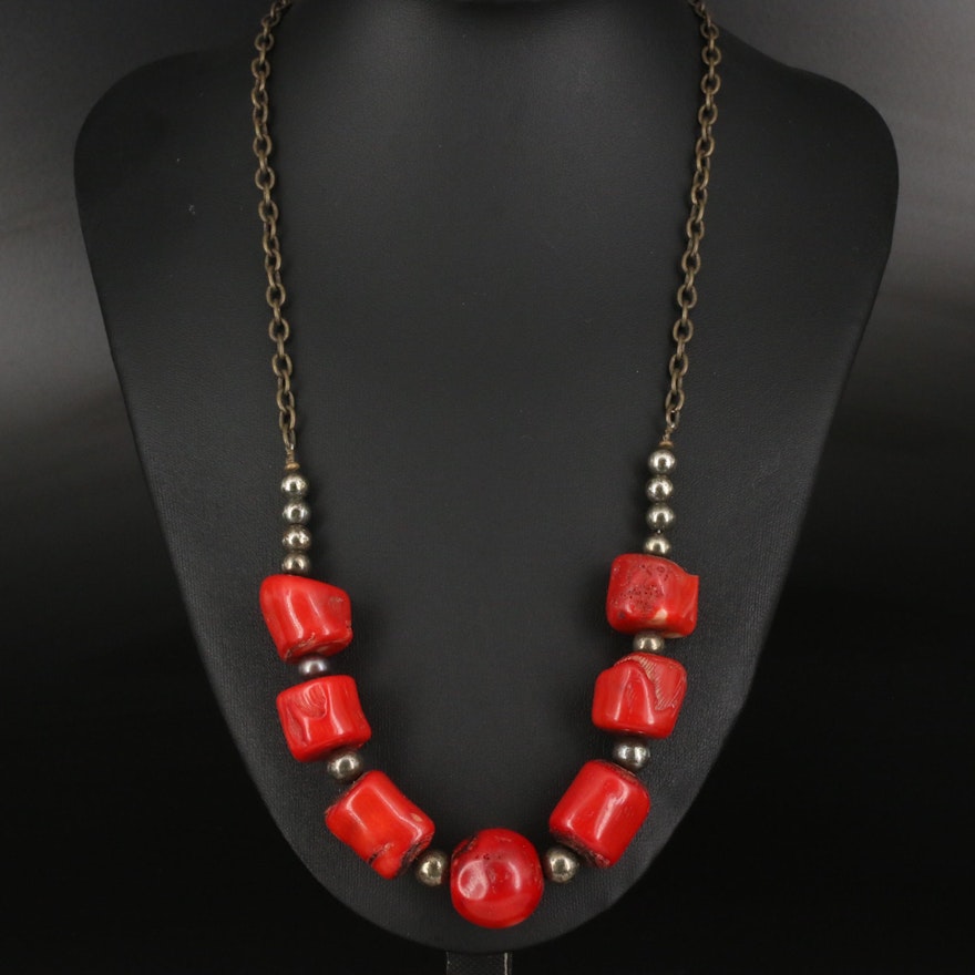 Coral Bead Necklace