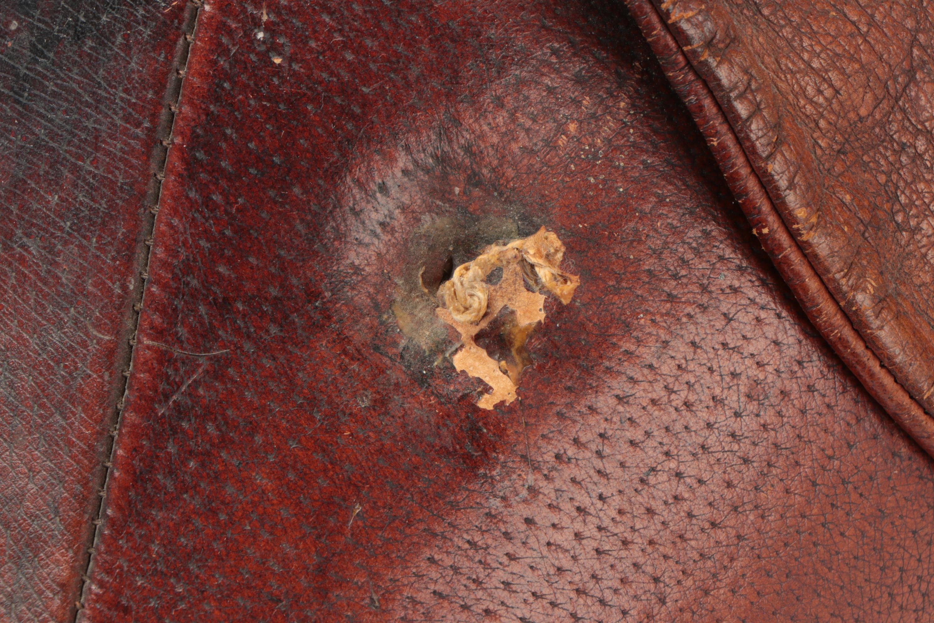 Dimitri Omersa for Abercrombie & Fitch Leather Pig Footstool