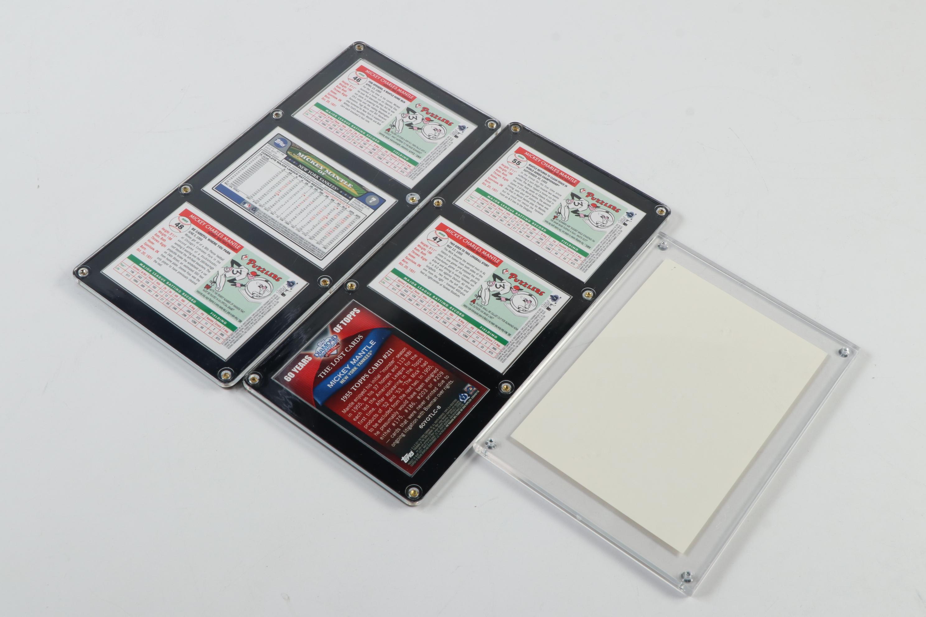 Mickey Mantle Memorabilia Collection Including Card Reprints and Photographs