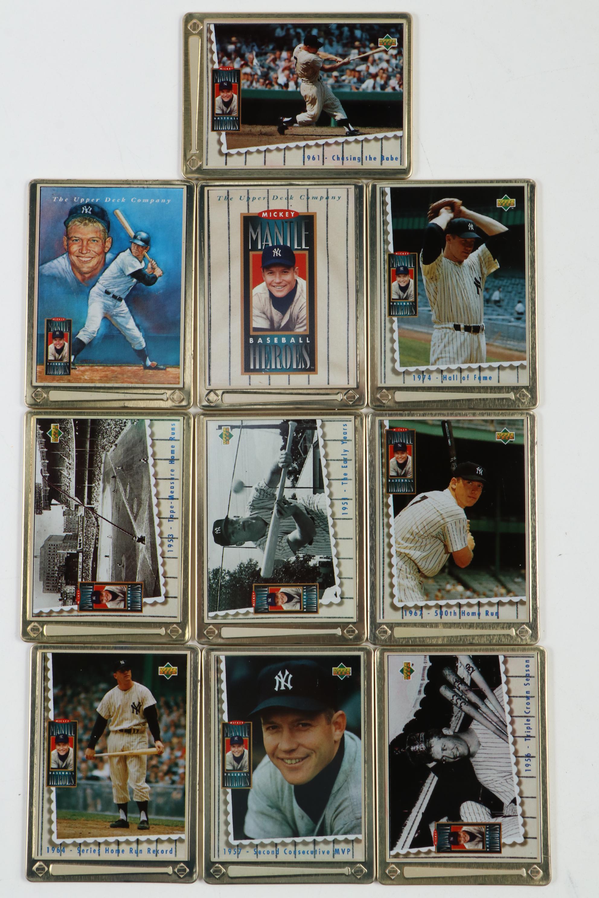 Mickey Mantle Memorabilia Collection Including Card Reprints and Photographs