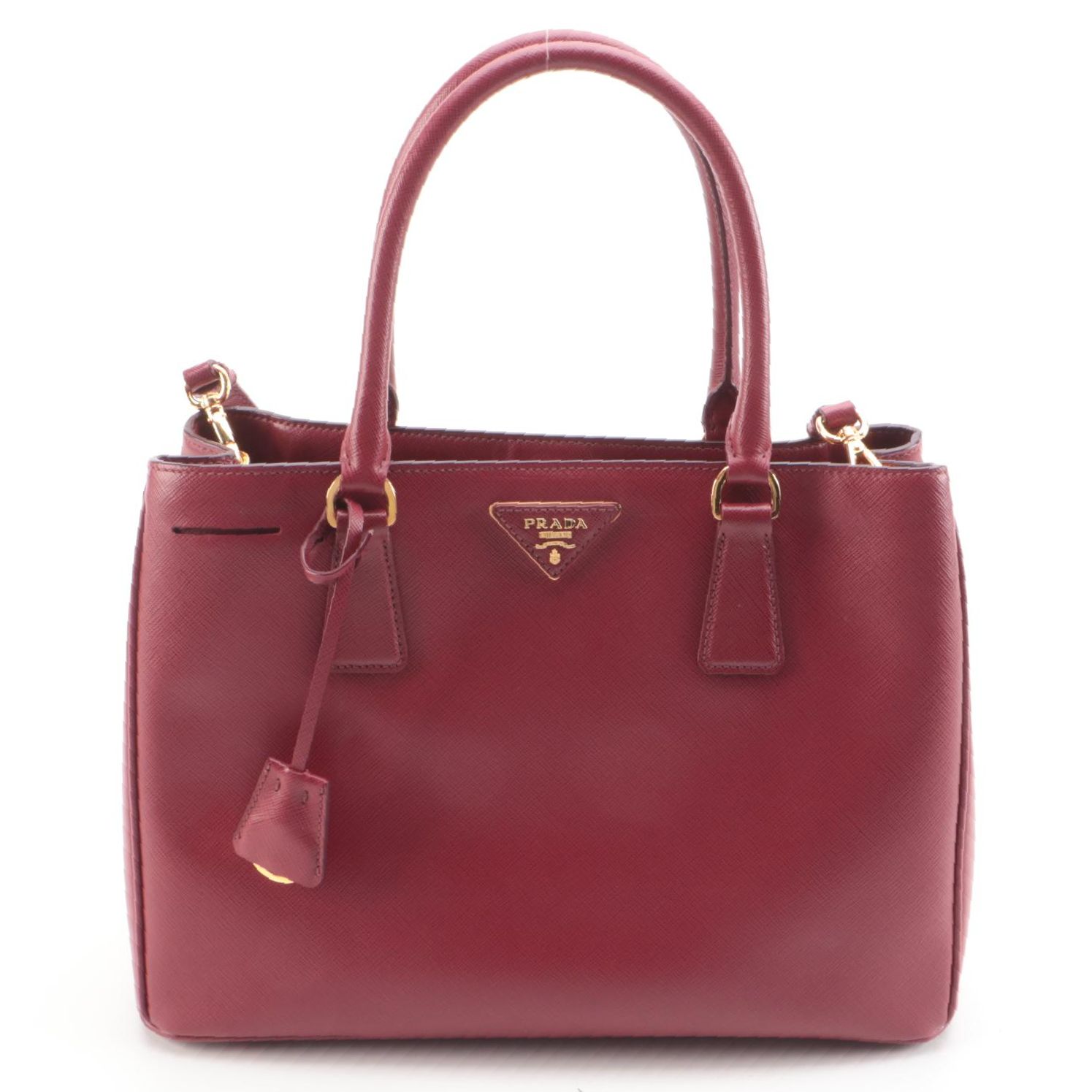 Prada Gardener's Two-Way Tote in Cerise Saffiano Leather