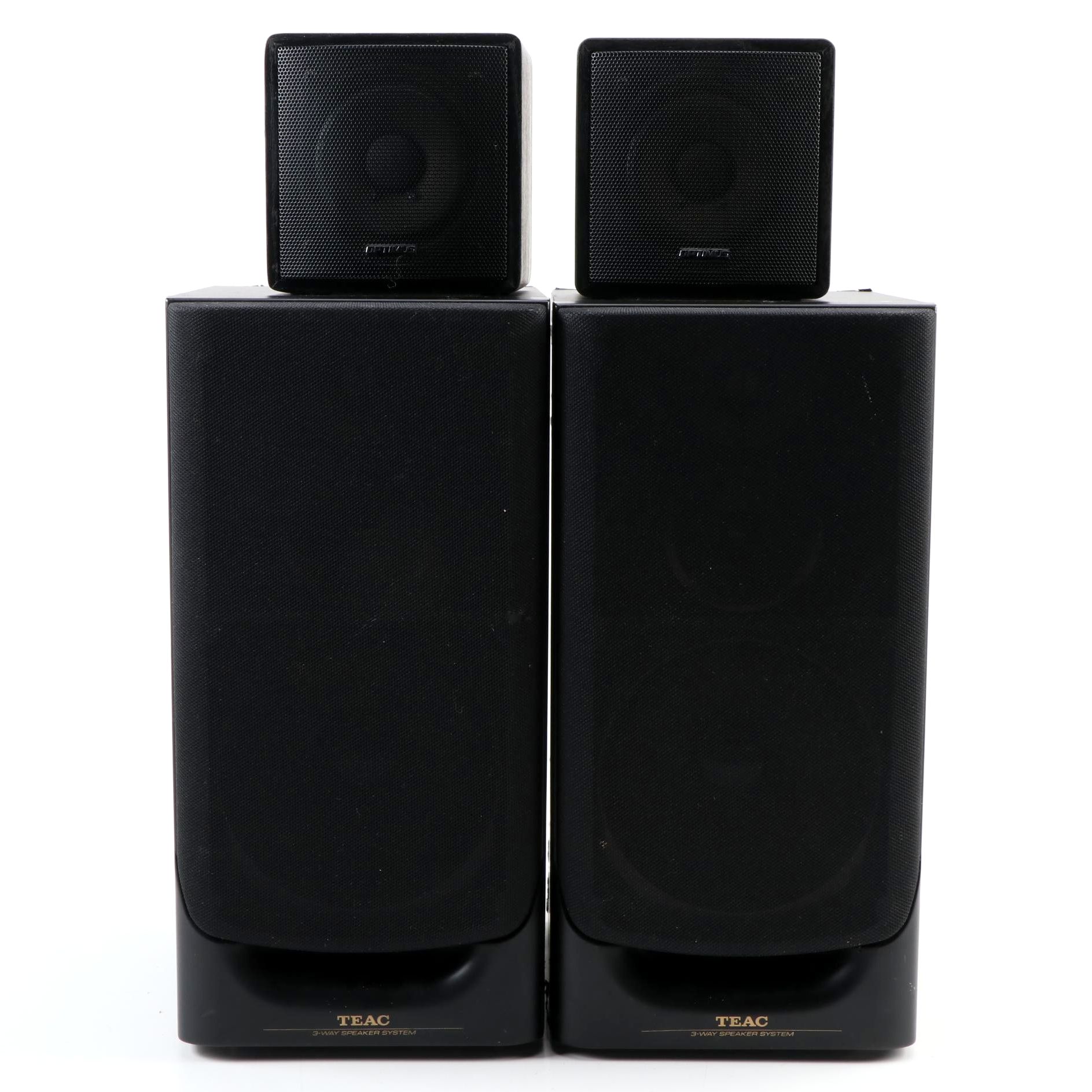 Optimus XTS 40 and Teac Model No. LS-600 3-Way Speaker System