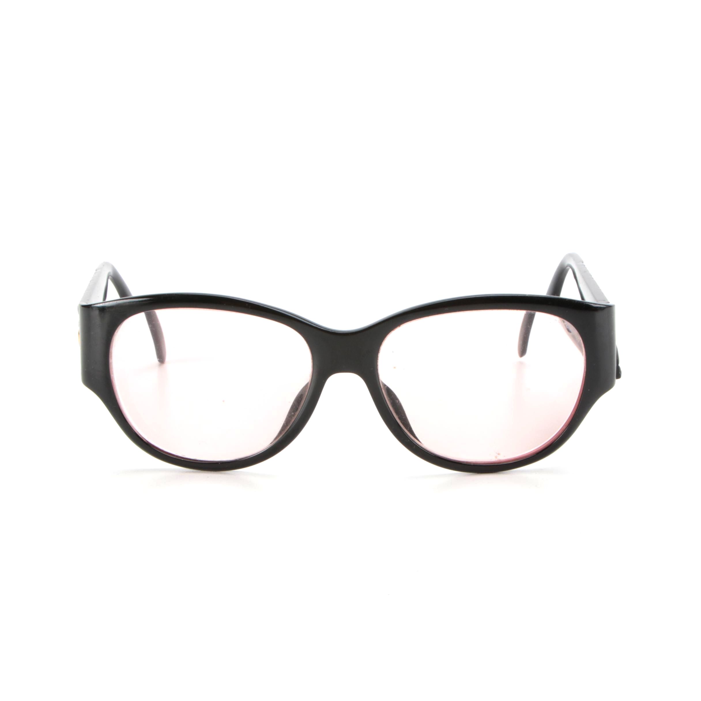 Dior CD 2005 CD Logo and Embossed Black Frame Eyeglasses