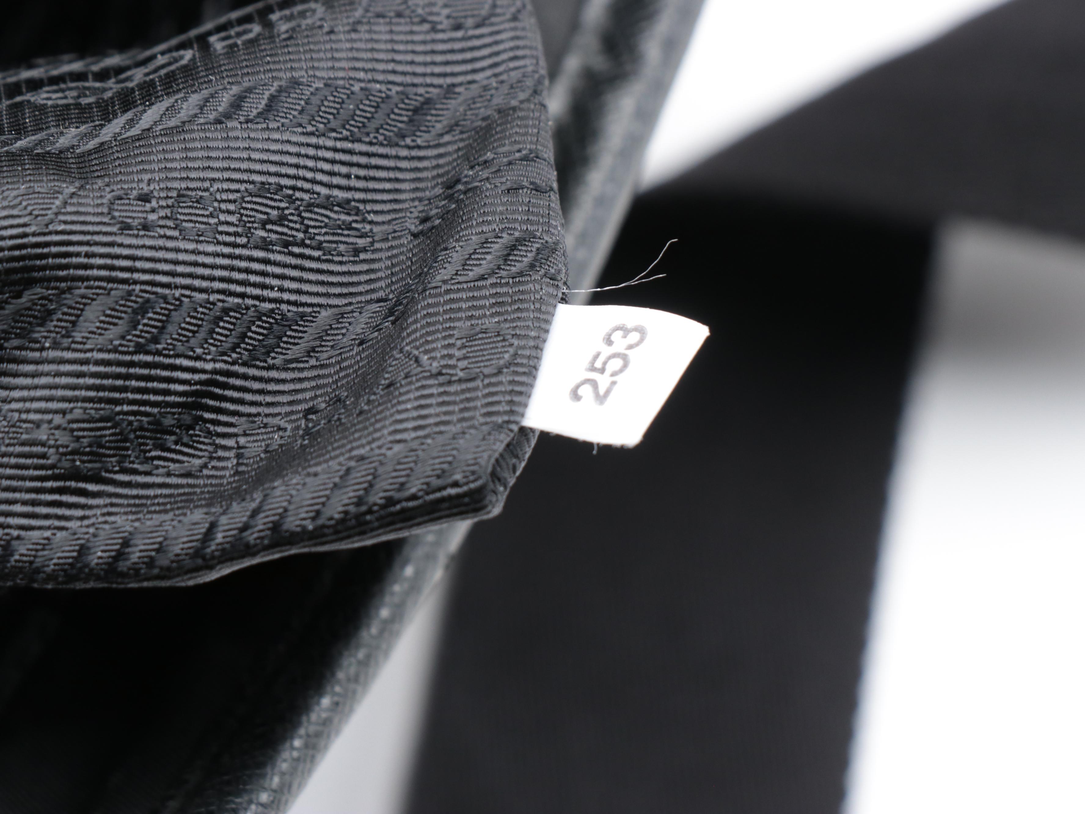 Prada Messenger Bag in Black Tessuto Nylon with Saffiano Leather Trim