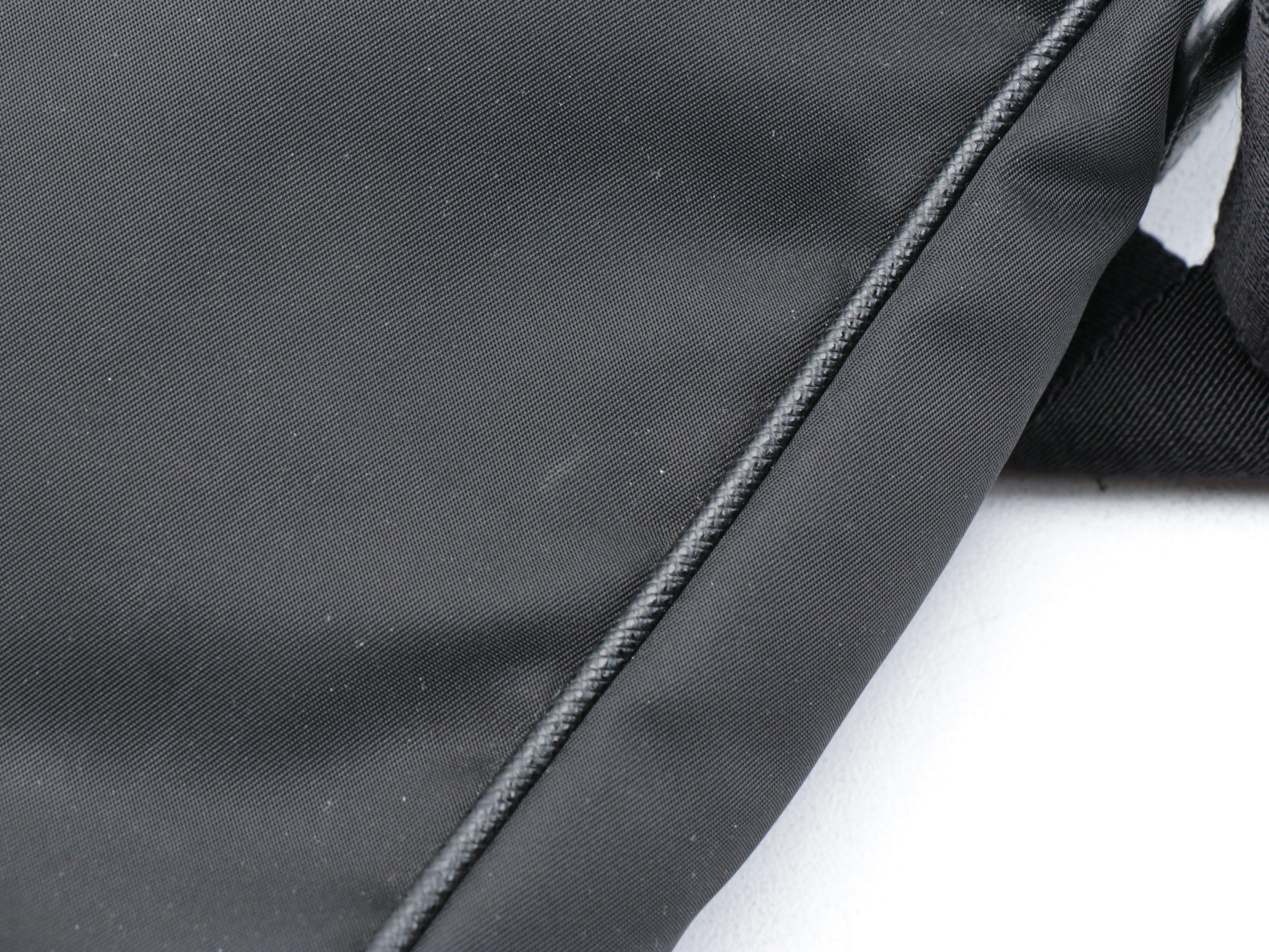 Prada Messenger Bag in Black Tessuto Nylon with Saffiano Leather Trim