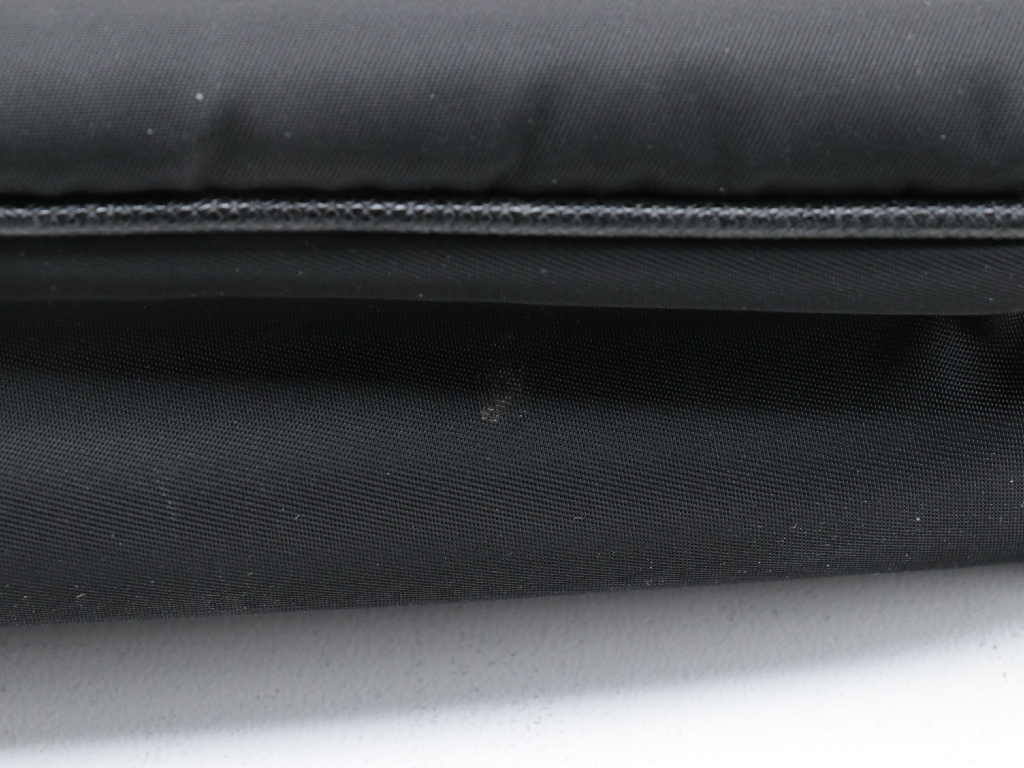 Prada Messenger Bag in Black Tessuto Nylon with Saffiano Leather Trim