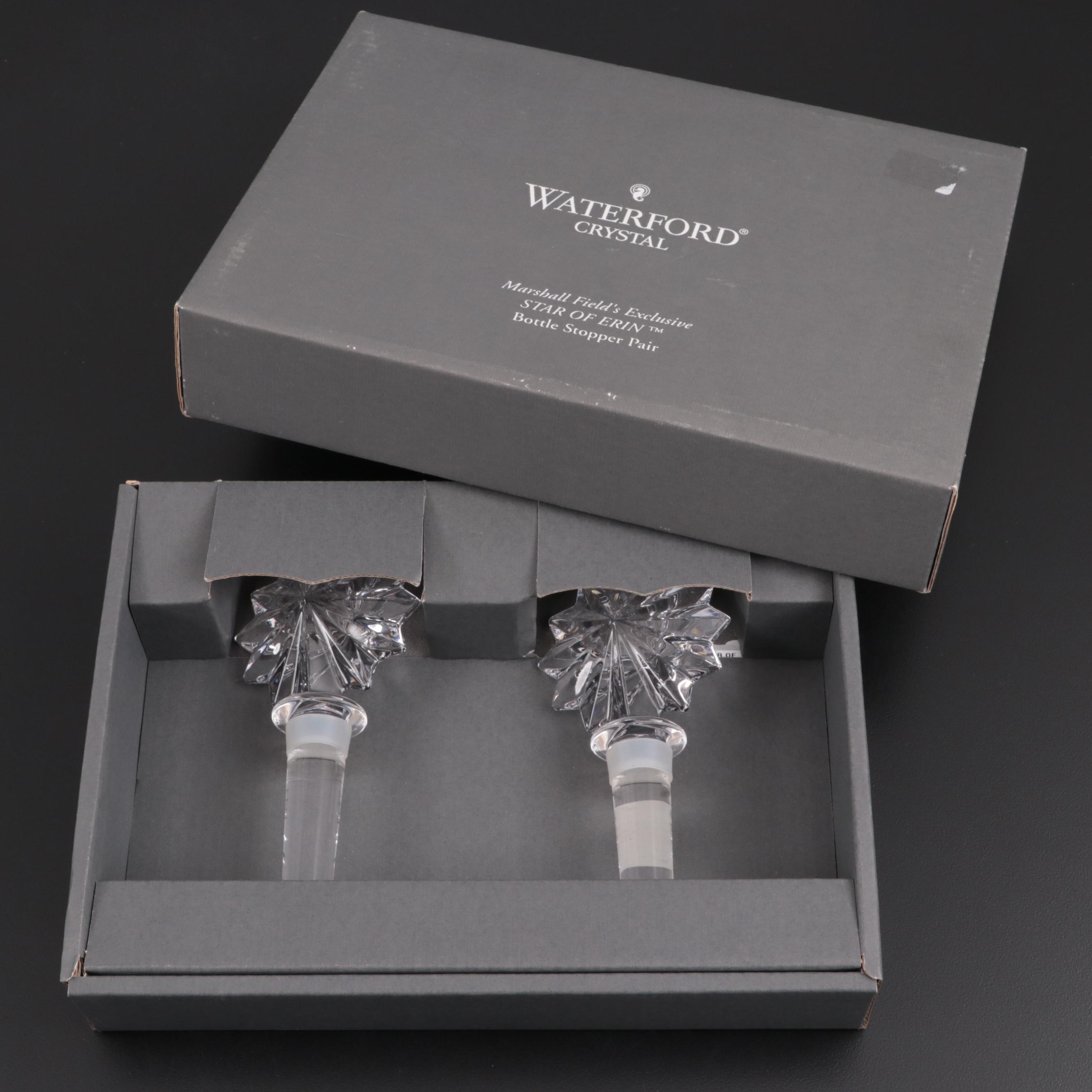 Waterford Crystal "Star of Erin" Bottle Stoppers, Contemporary