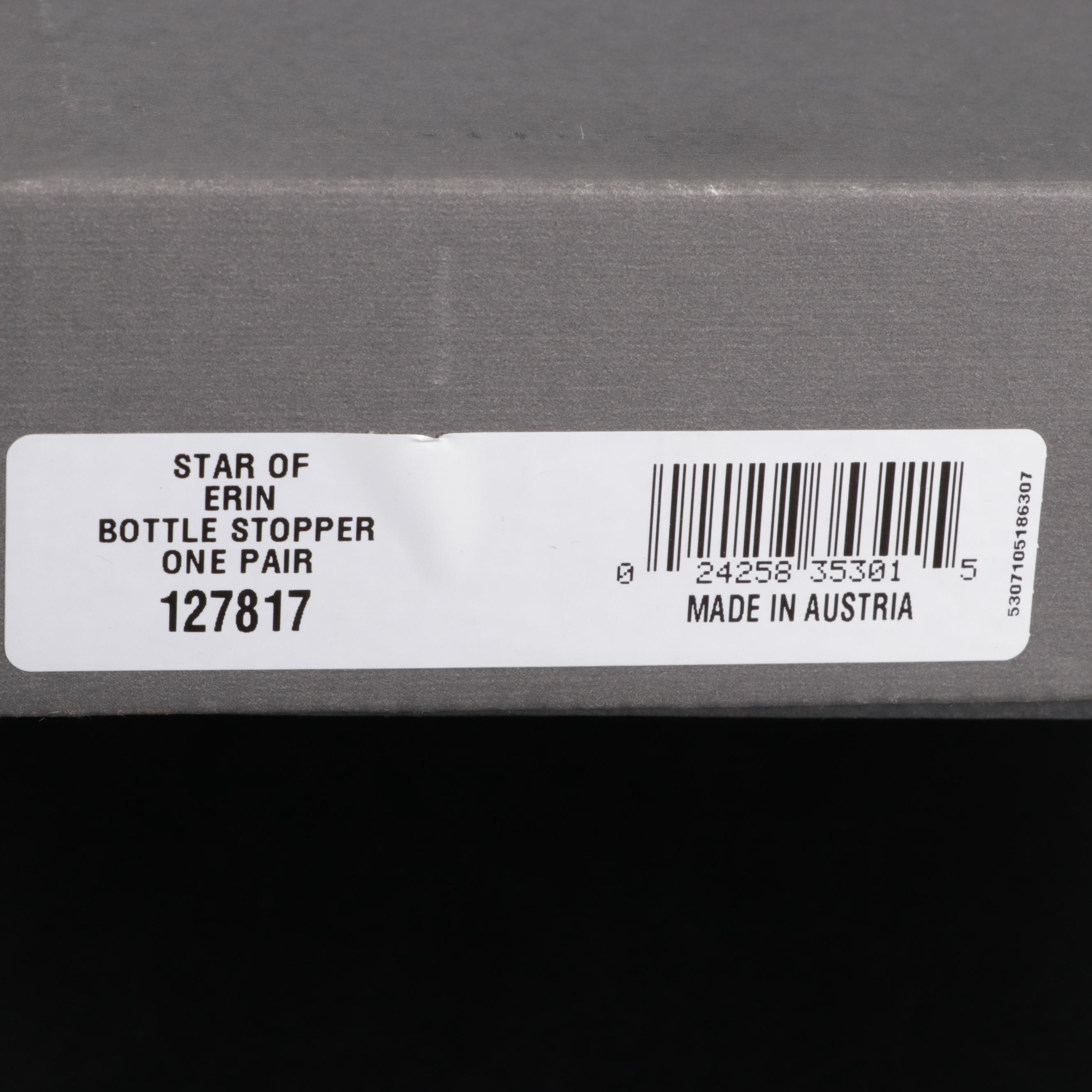 Waterford Crystal "Star of Erin" Bottle Stoppers, Contemporary