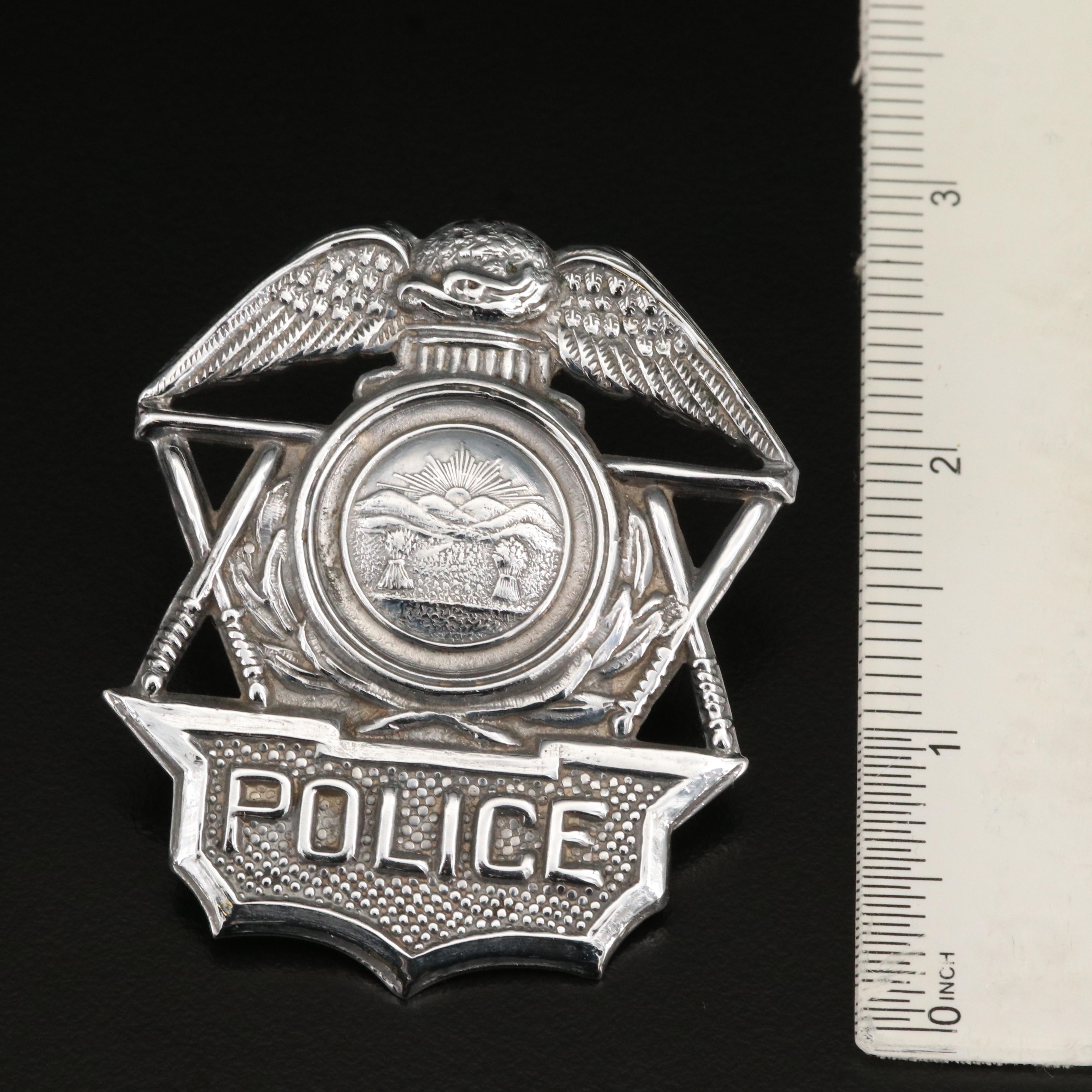 Enamel Pinkerton Security Badge and Police Badge