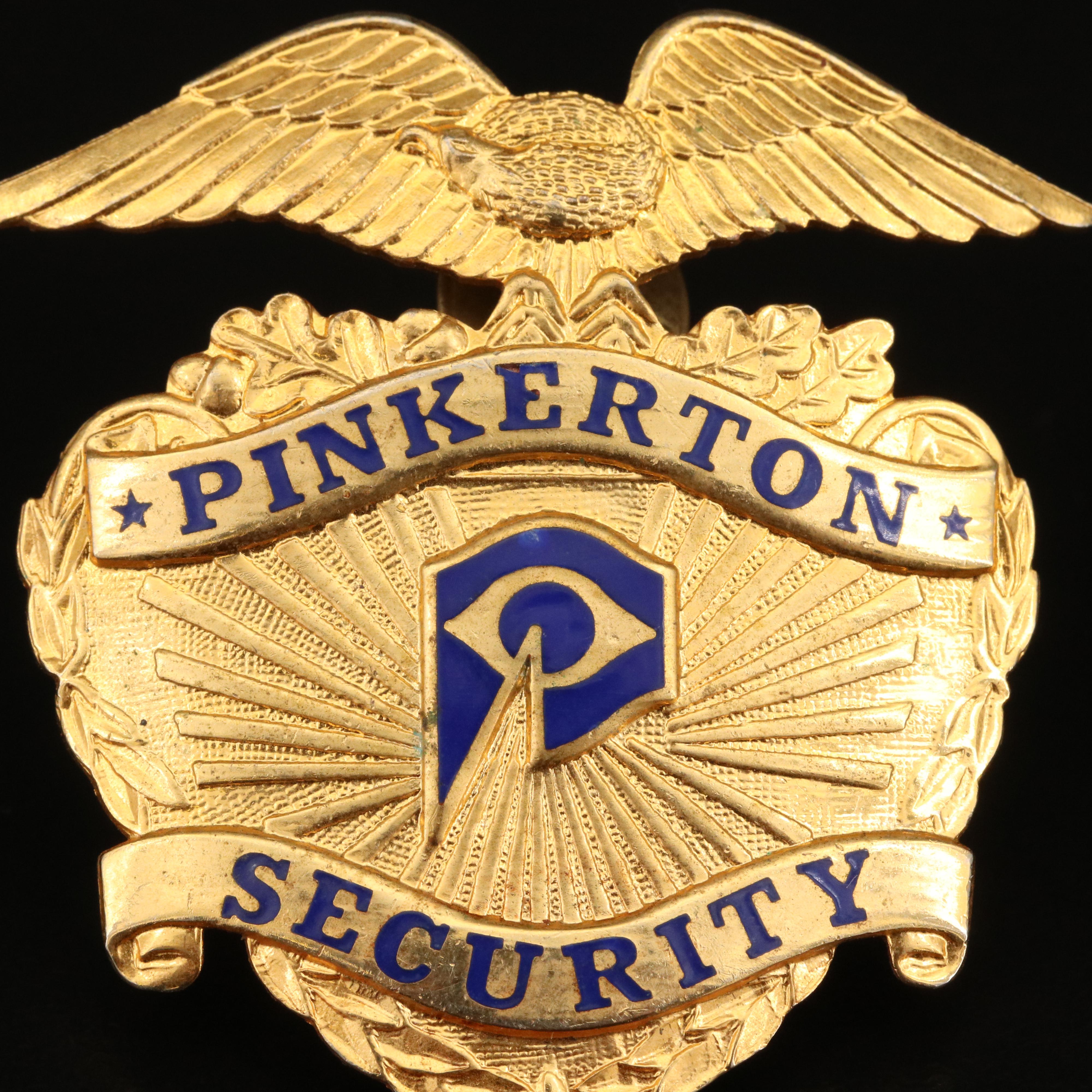 Enamel Pinkerton Security Badge and Police Badge