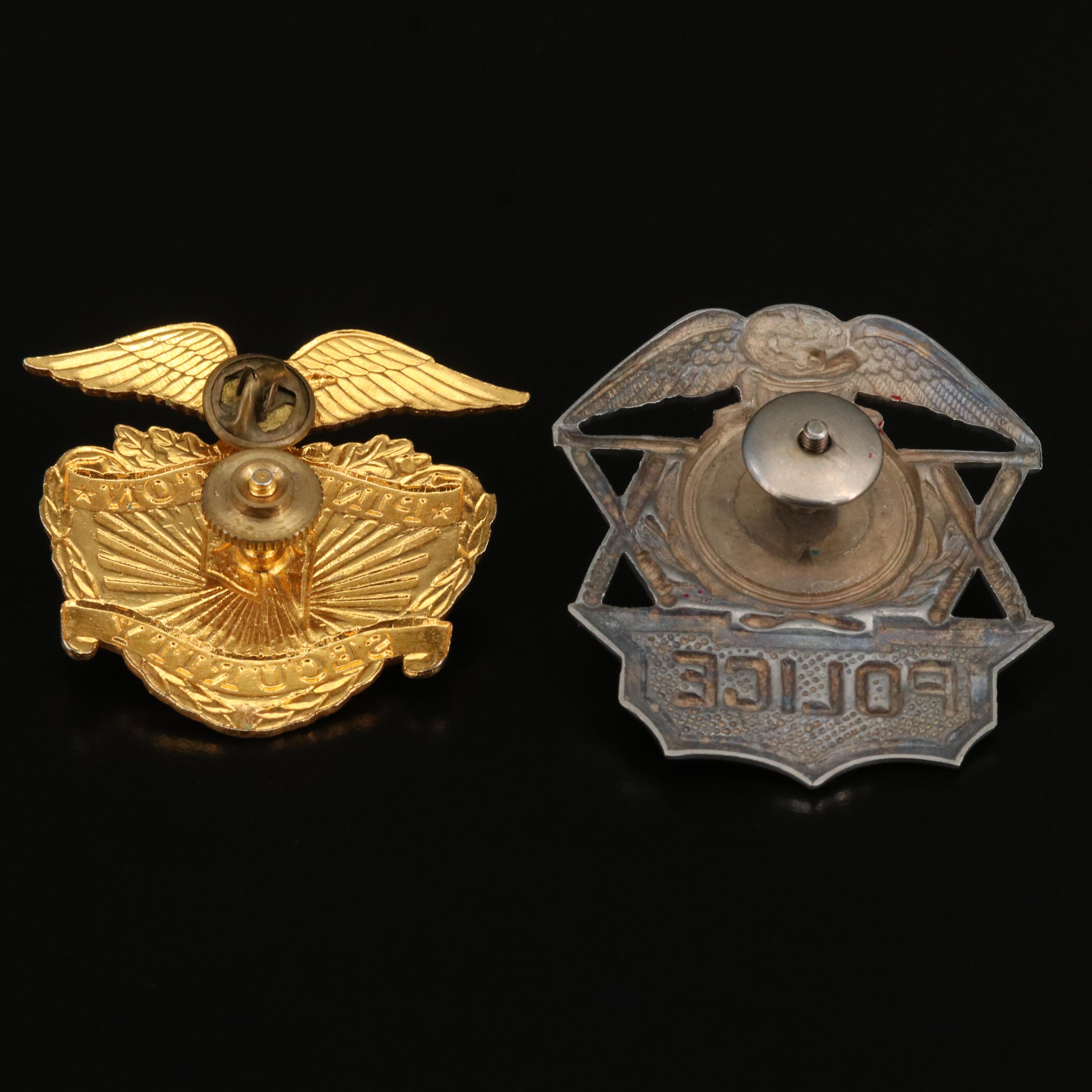 Enamel Pinkerton Security Badge and Police Badge