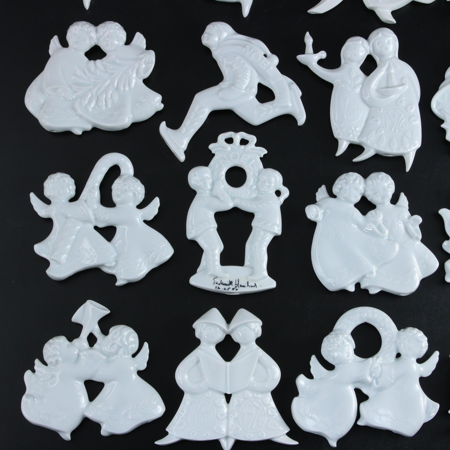 Haviland Limoges Porcelain Christmas Ornaments, 1970-1985