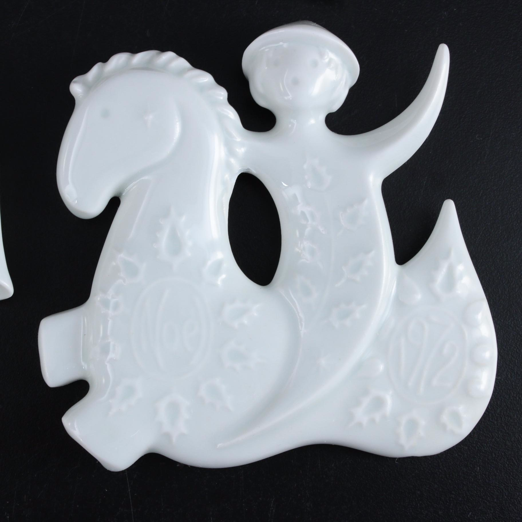 Haviland Limoges Porcelain Christmas Ornaments, 1970-1985