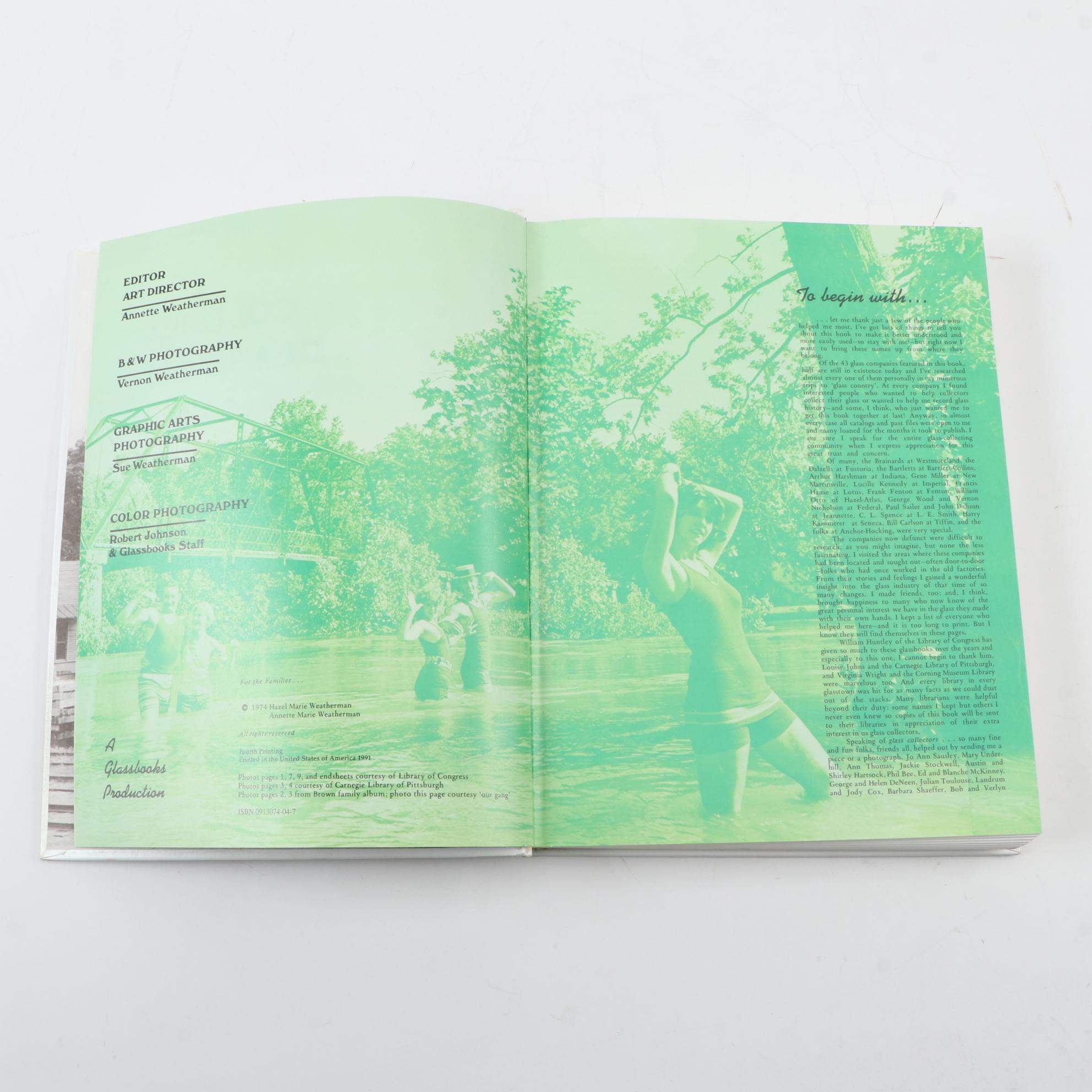 "Colored Glassware of the Depression Era 2" by Hazel Marie Weatherman, 1991