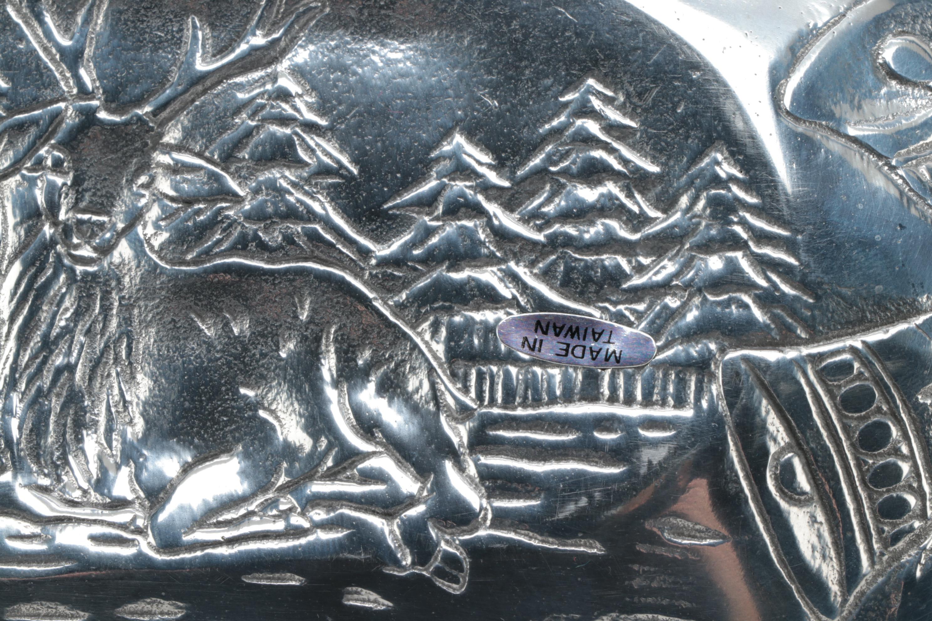 Conduit Soda Can Motif Paperweights and Rolex Notepad with Arthur Court Tray