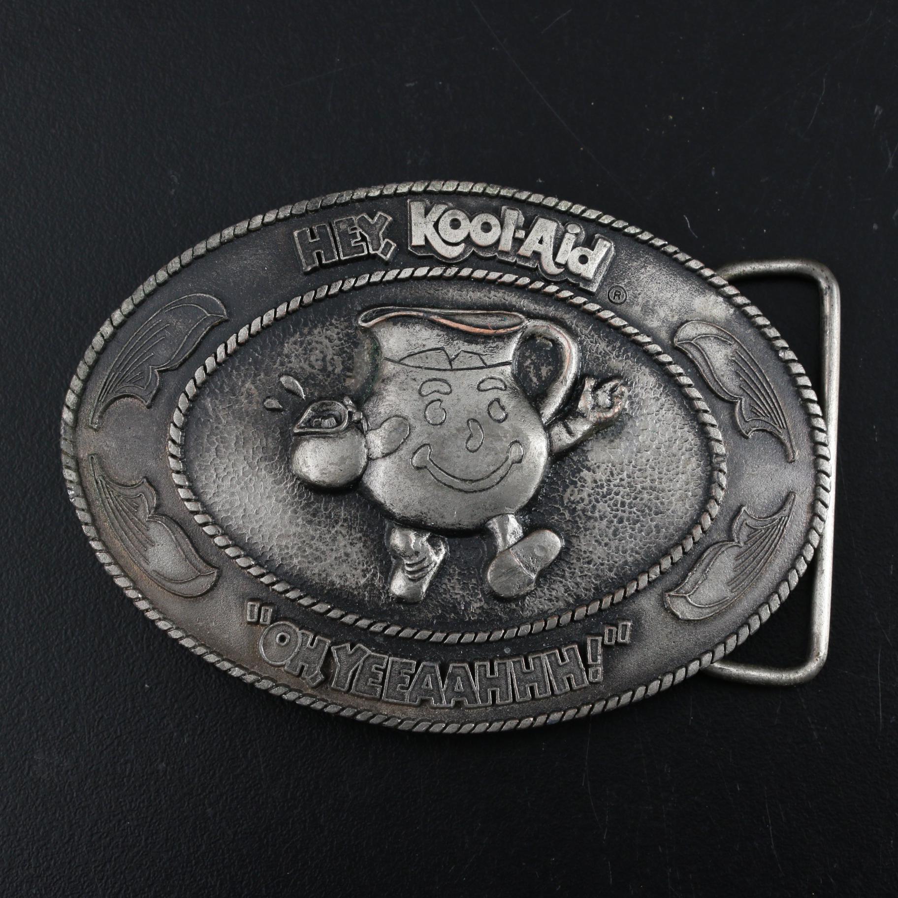 Kool-Aid and Mt. Rushmore Themed Belt Buckles