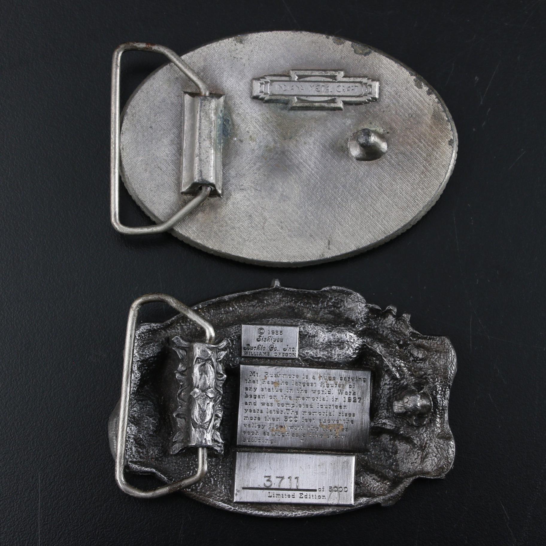 Kool-Aid and Mt. Rushmore Themed Belt Buckles