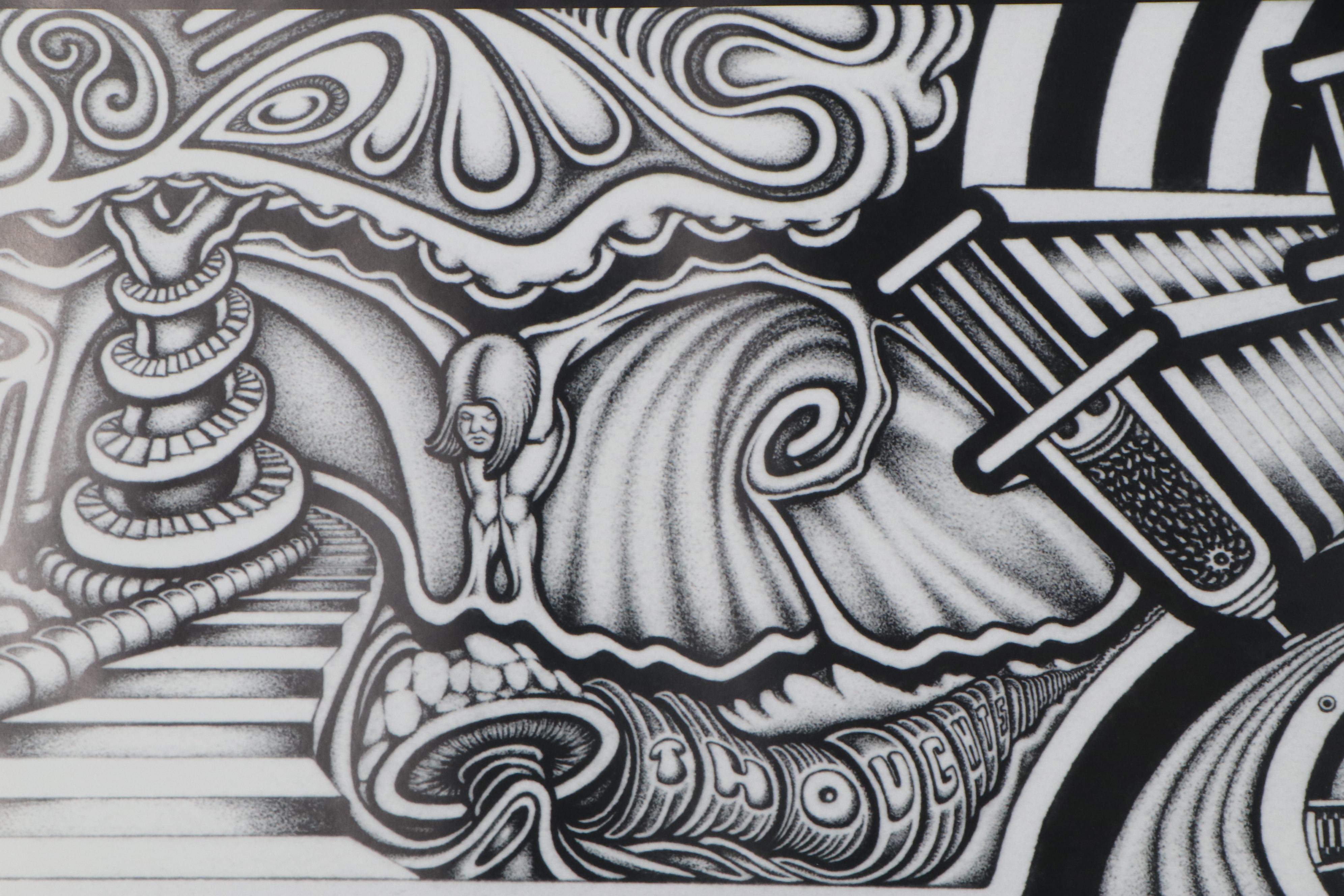 Halftone after Chris Sheehan "The Conscious Existence," 21st Century