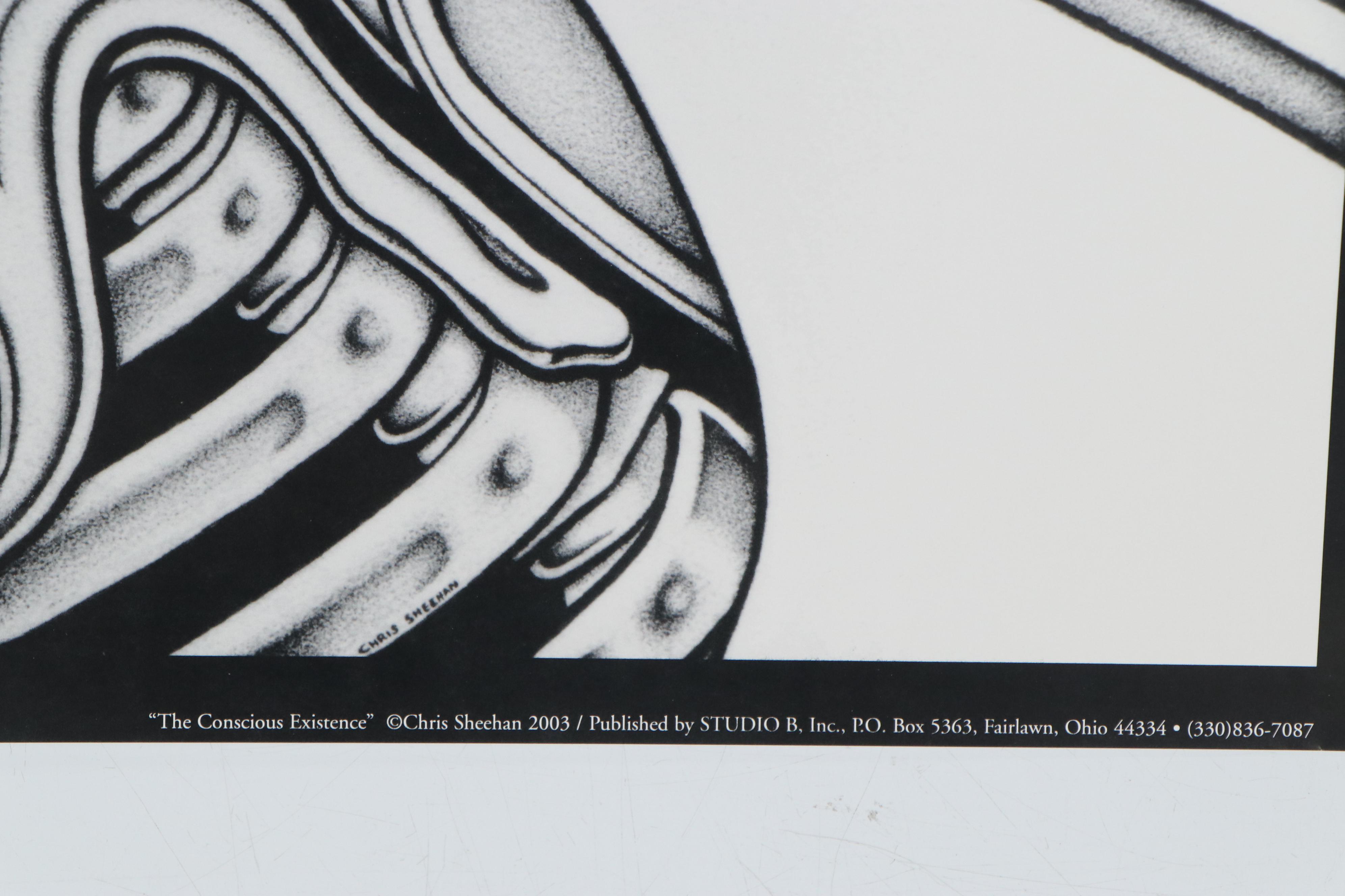 Halftone after Chris Sheehan "The Conscious Existence," 21st Century