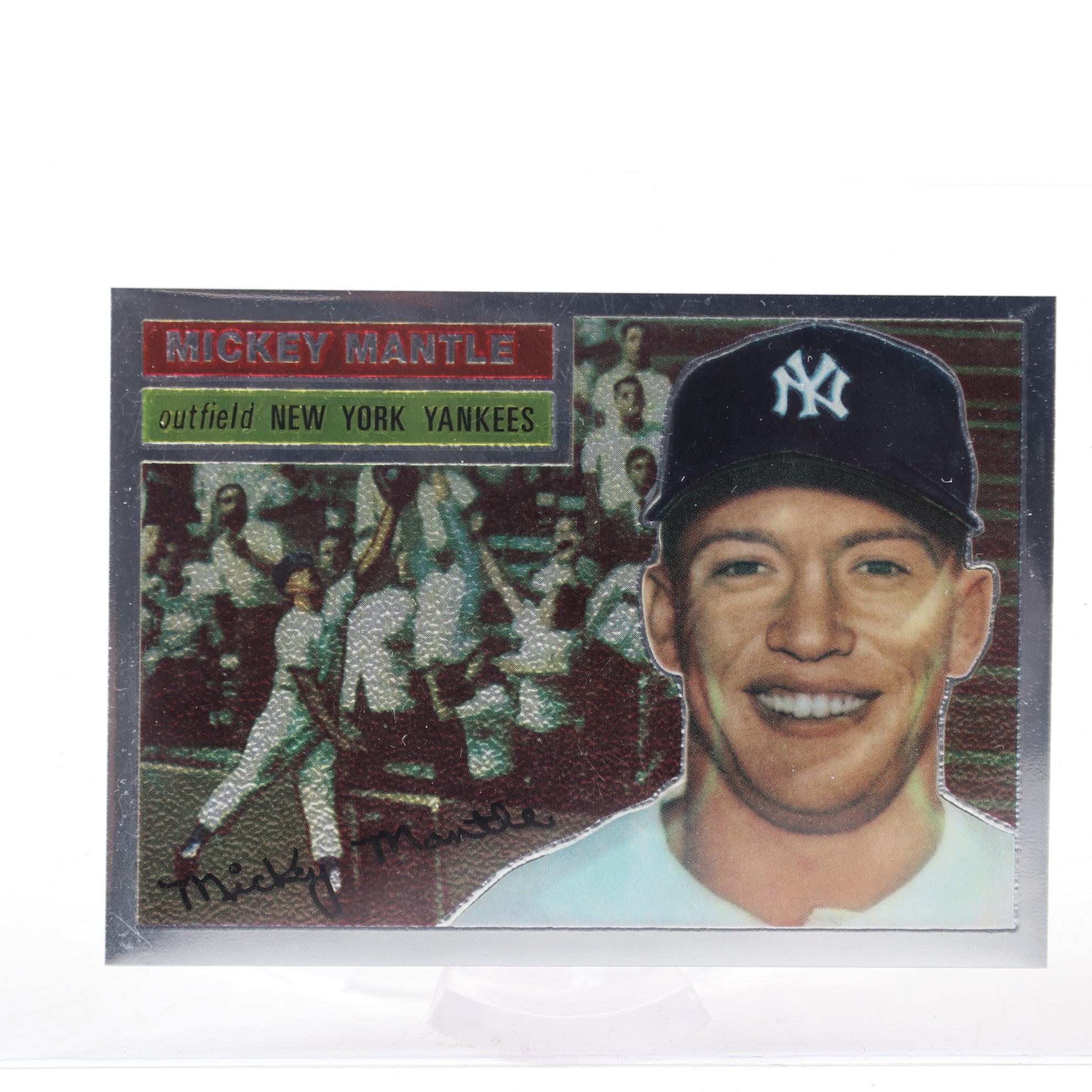 Topps Mickey Mantle Refractor Reprint Commemorative Card Set, 1996