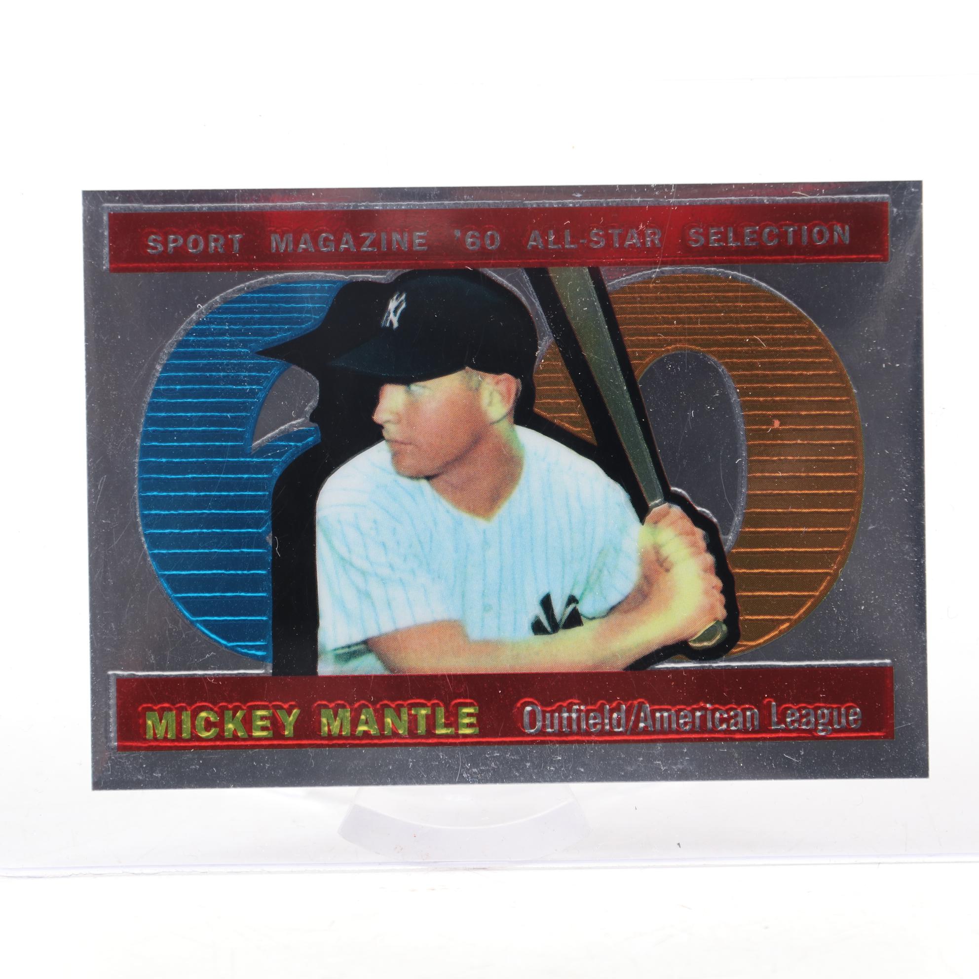 Topps Mickey Mantle Refractor Reprint Commemorative Card Set, 1996